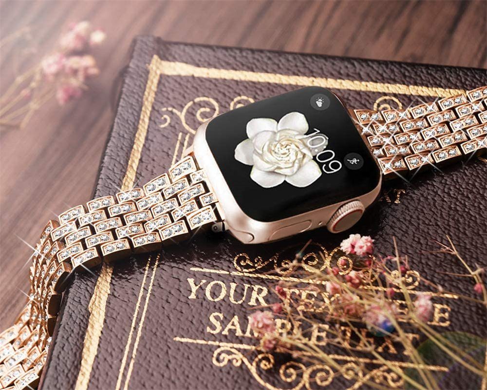 ELEKIN Smartwatch-Armband kompatibel für rose 7/6/5/4/SE/3/2/1 mit Armband Apple iWatch Watch gold Serie