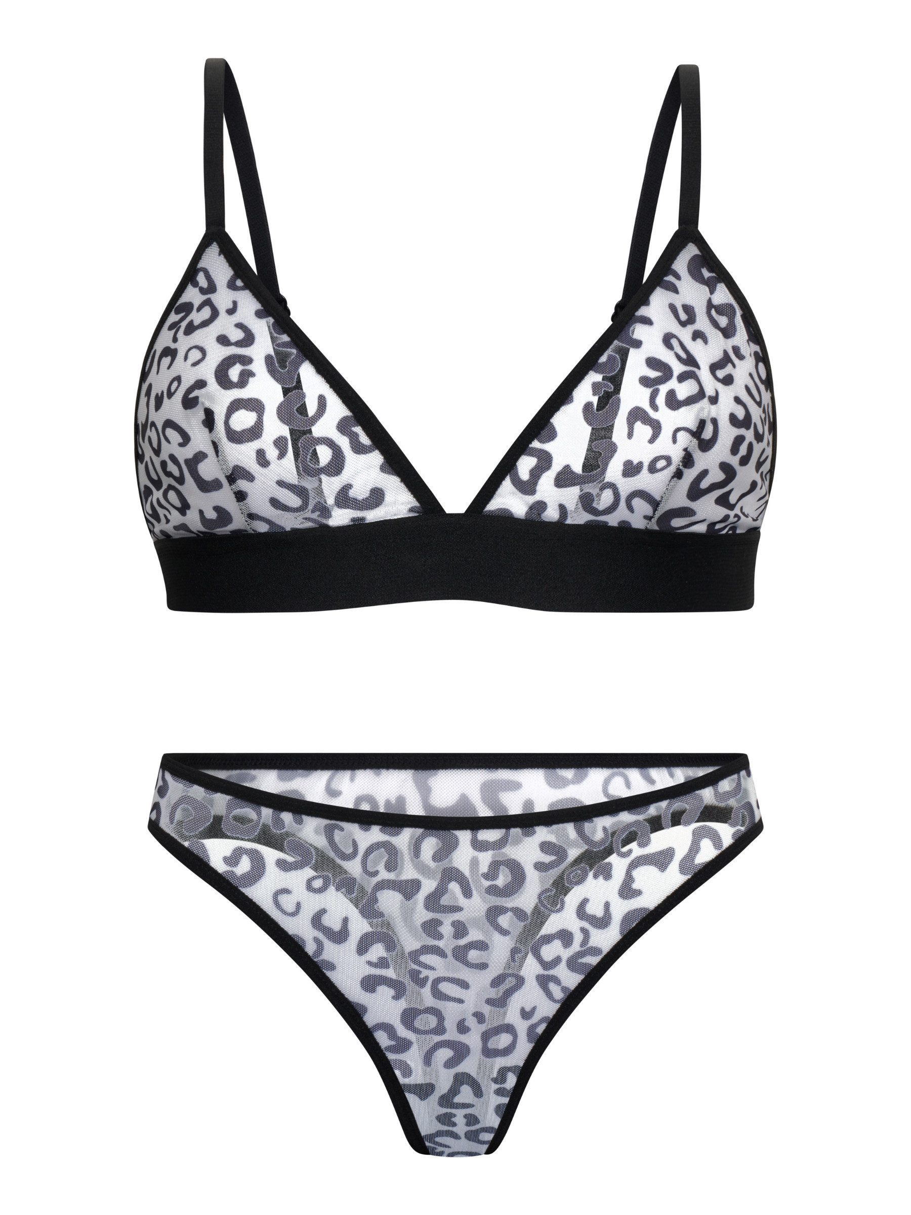 Elegant Love Set: Triangel-BH Dessous-Set – & Sexy Damenunterwäsche (Set, 2-tlg., mit Tanga) Reizwäsche, Lingerie-Set mit BH und String – Bild 2 von 5