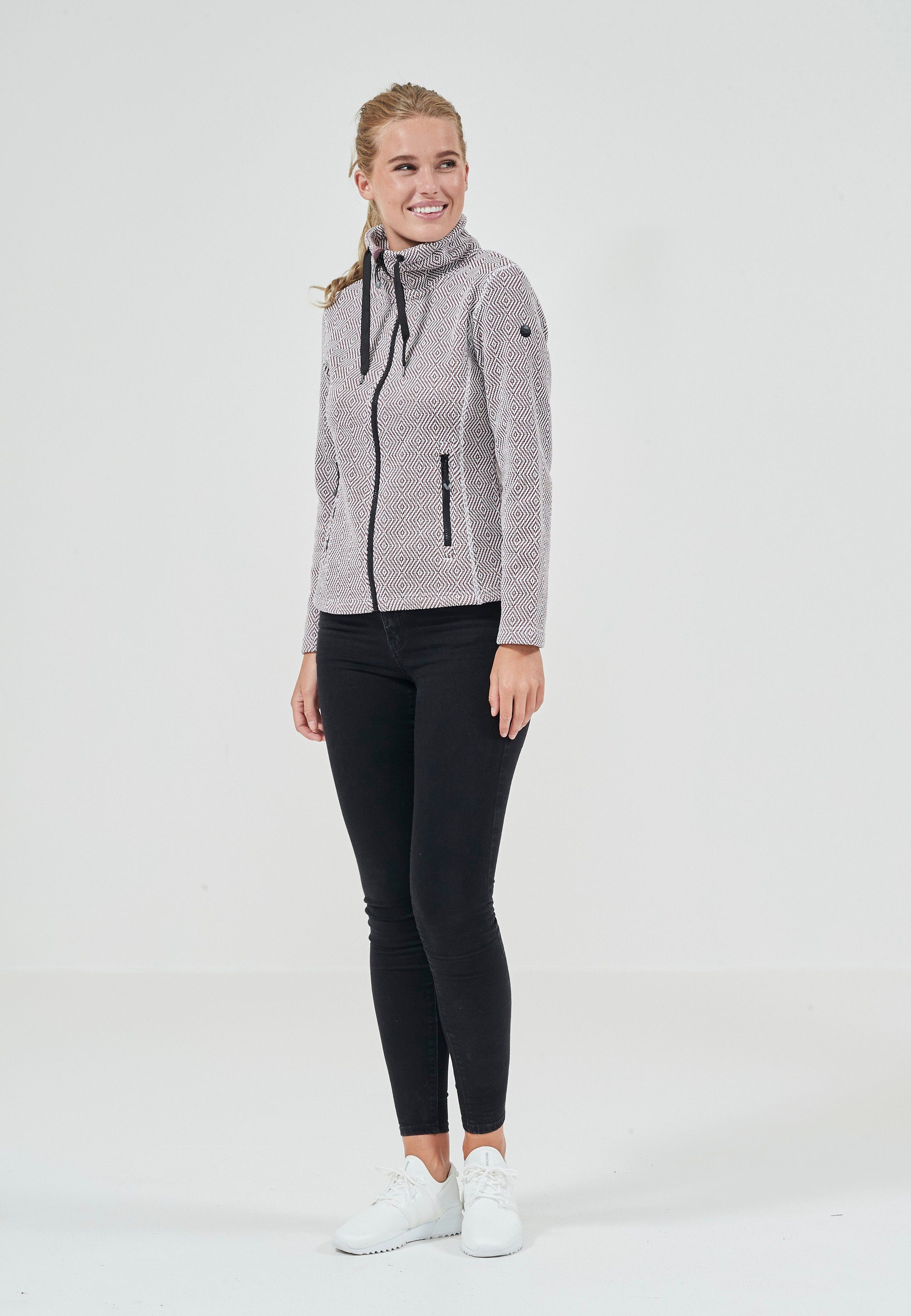 WEATHER REPORT Fleecejacke FREIDA mit hohem Stehkragen