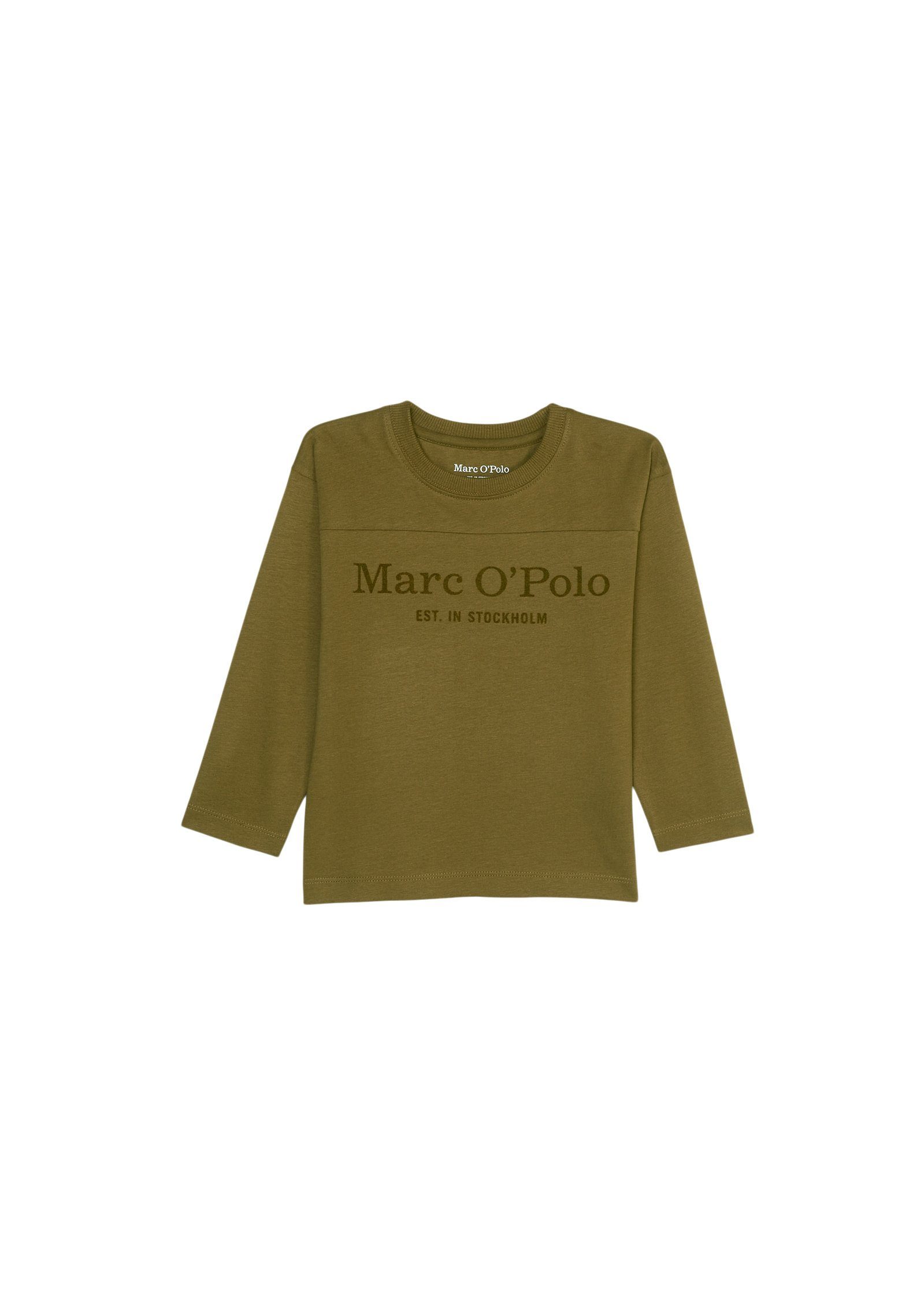 Marc O'Polo Langarmshirt aus Bio-Baumwoll-Jersey grün softem