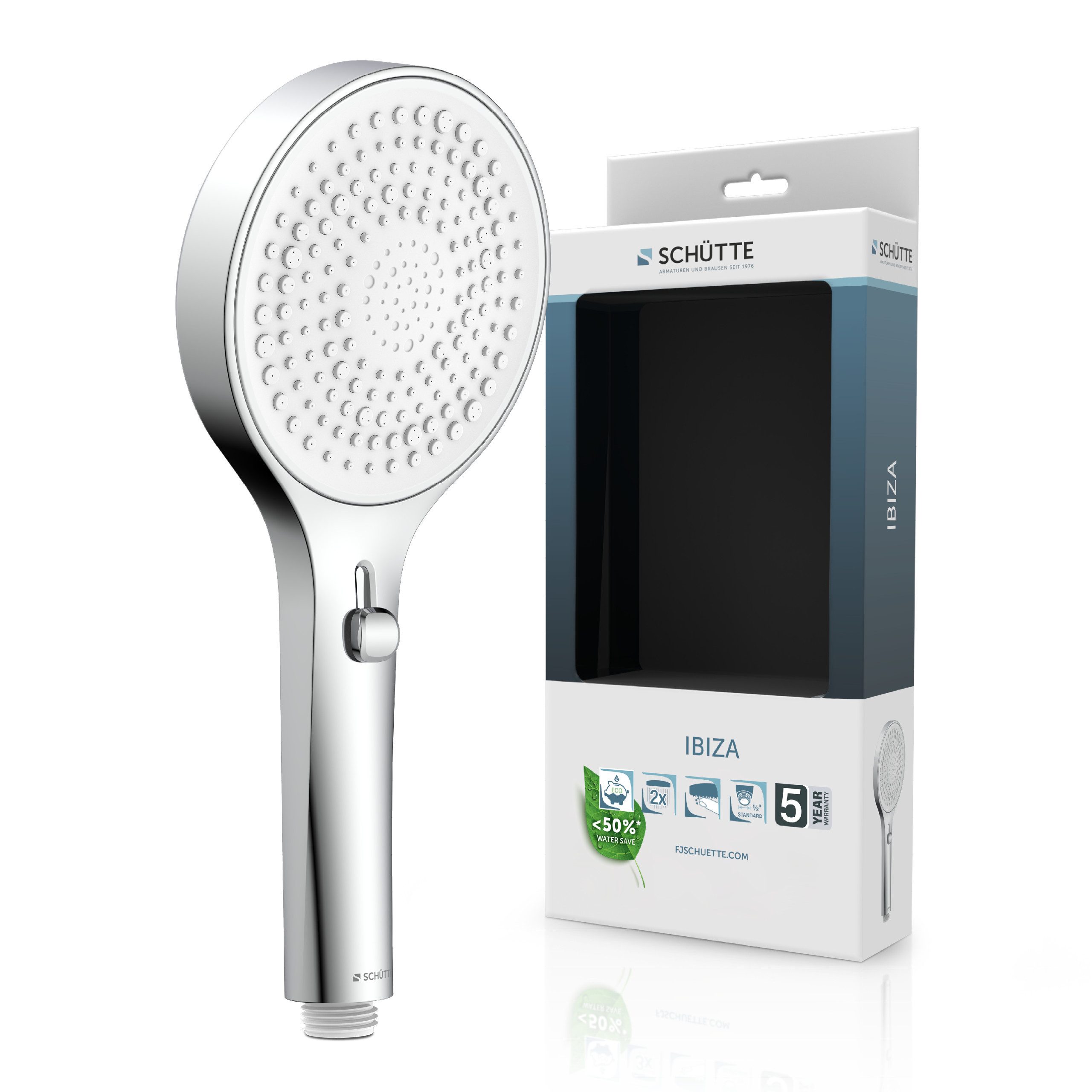 Schütte Handbrause IBIZA, 3-fach verstellbar, Antikalk-Noppen, wassersparen günstig online kaufen