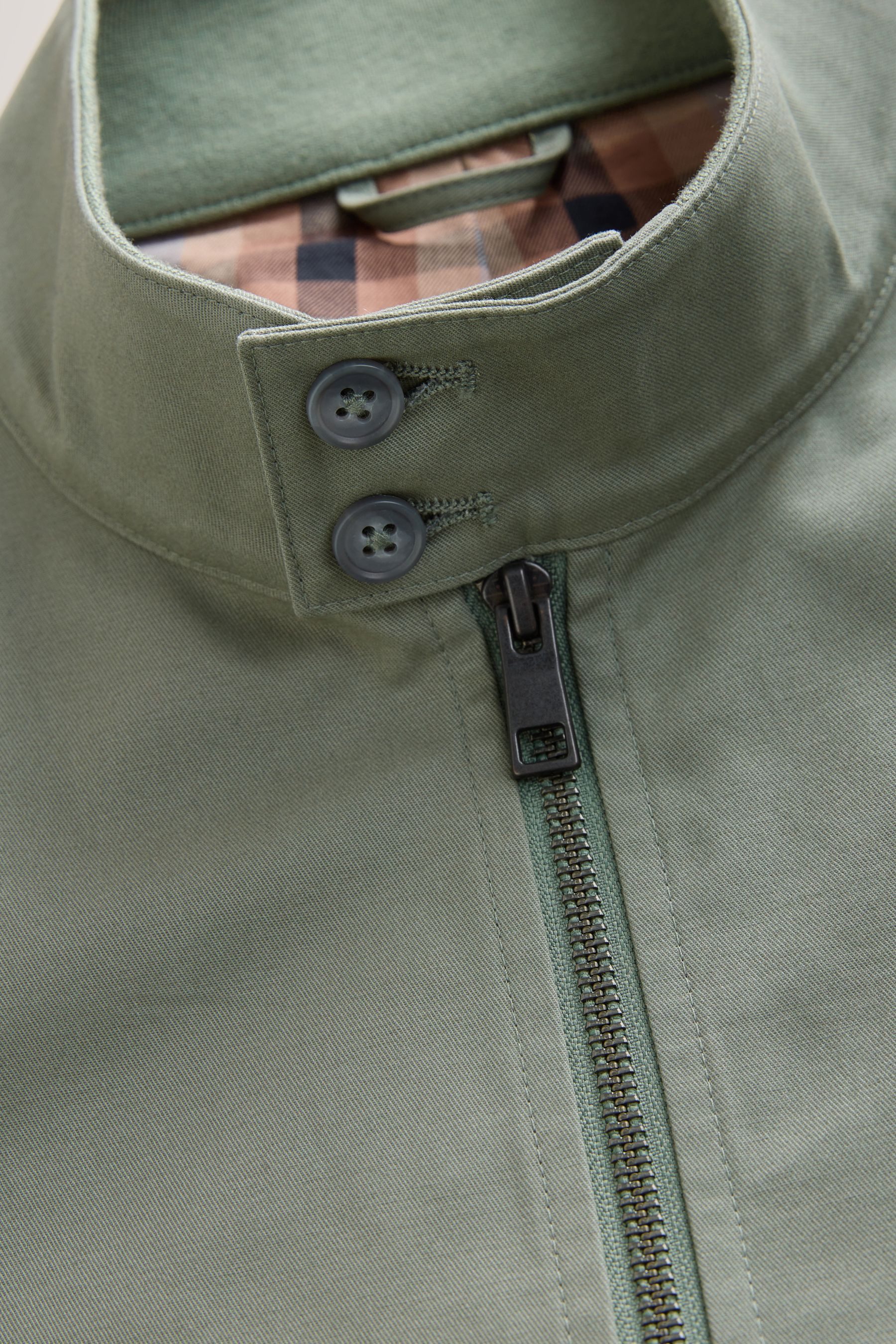 Next Blouson Wasserabweisende Harrington-Jacke mit Karofutter (1-St)