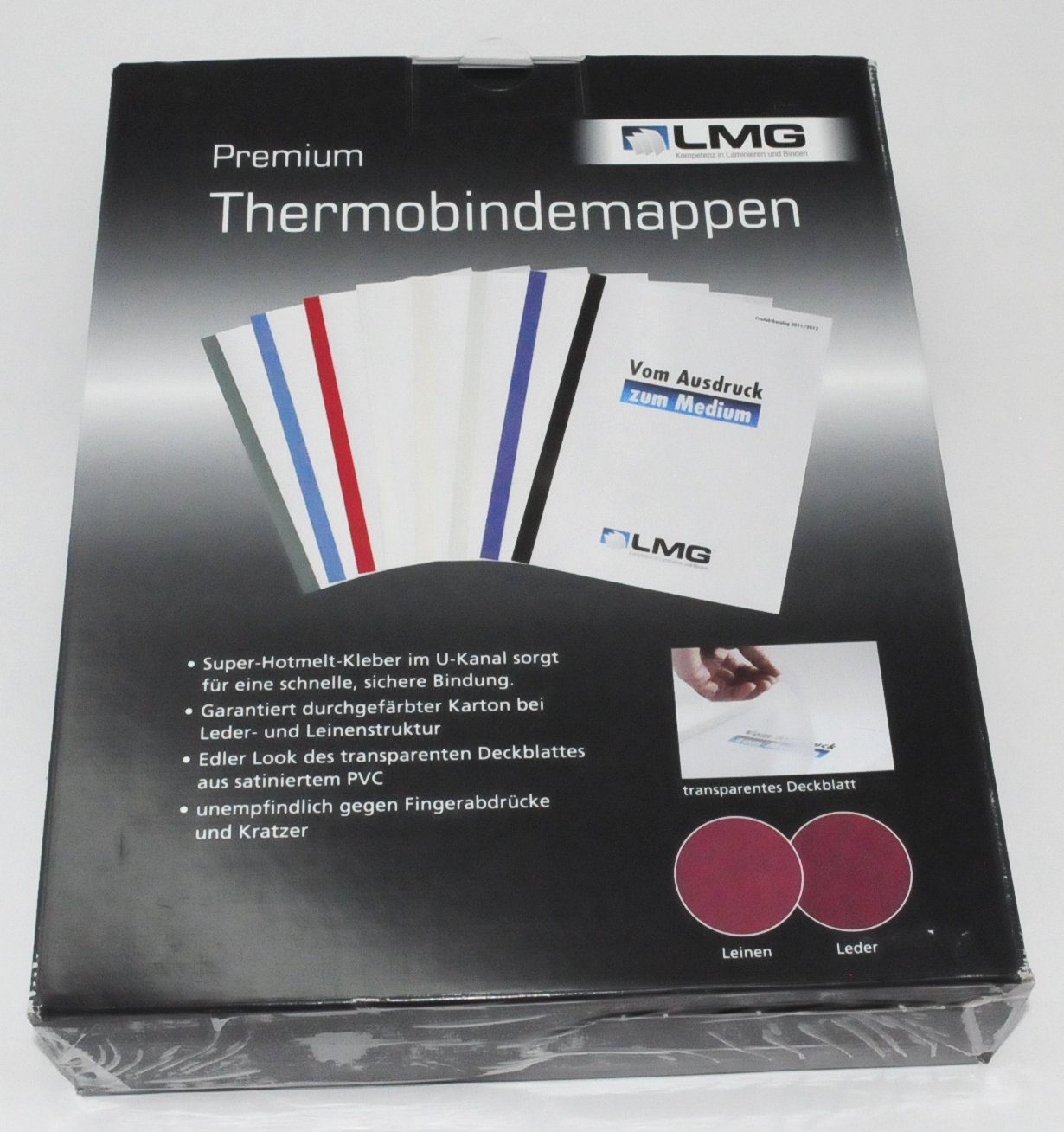 LMG Germany Thermo-Bindemappe 50 Thermo-Bindemappen 4mm DIN A4 PREMIUM - weiß, 4.00 DIN A4, (