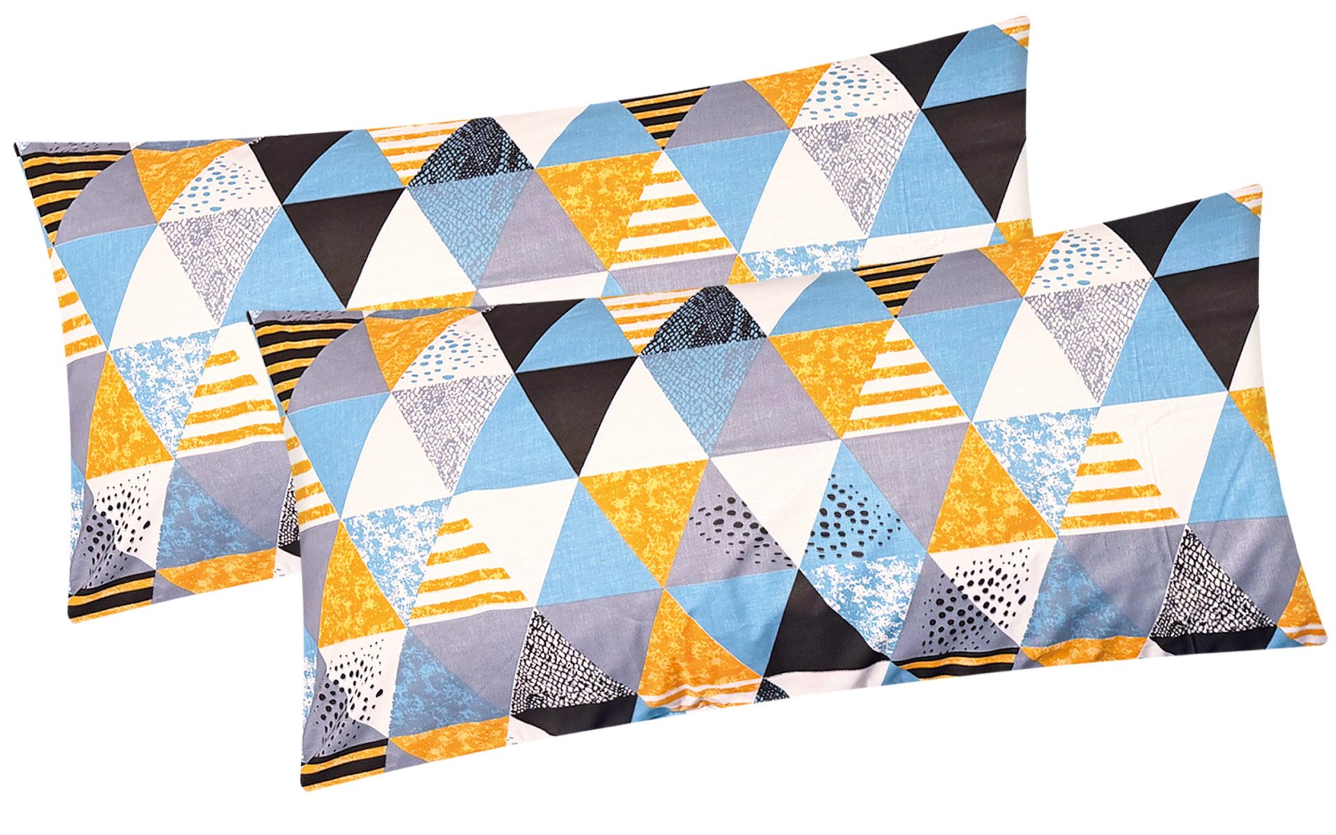Heubergshop Kissenbezug, (2 Stück), 2er Set 40x80cm Dreieck Punkte Baumwolle Modern (EW-Dreieck-40x80)