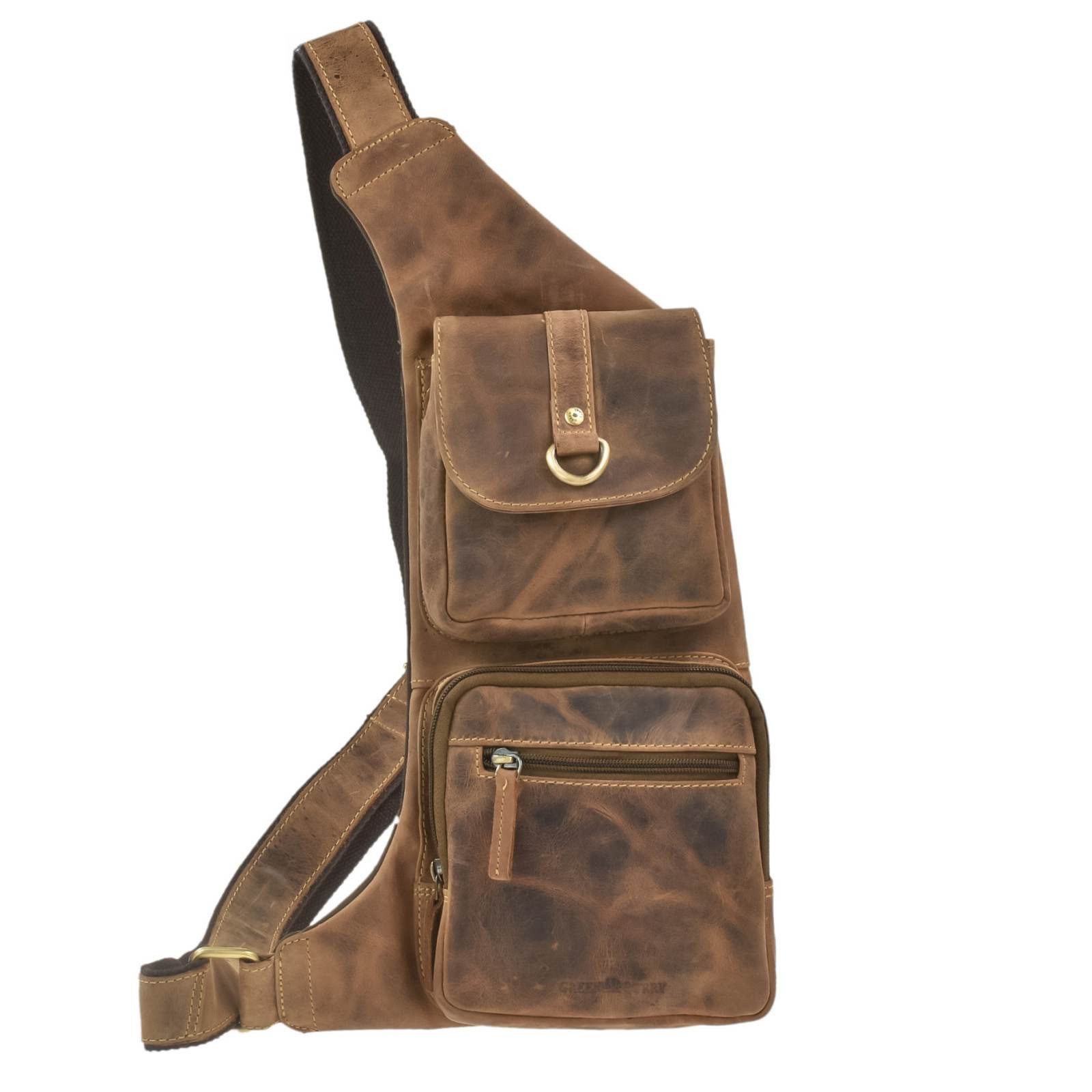 Greenburry Umhängetasche "Vintage" Leder, used Look, Schultertasche, CrossOver, Crossbody Bag