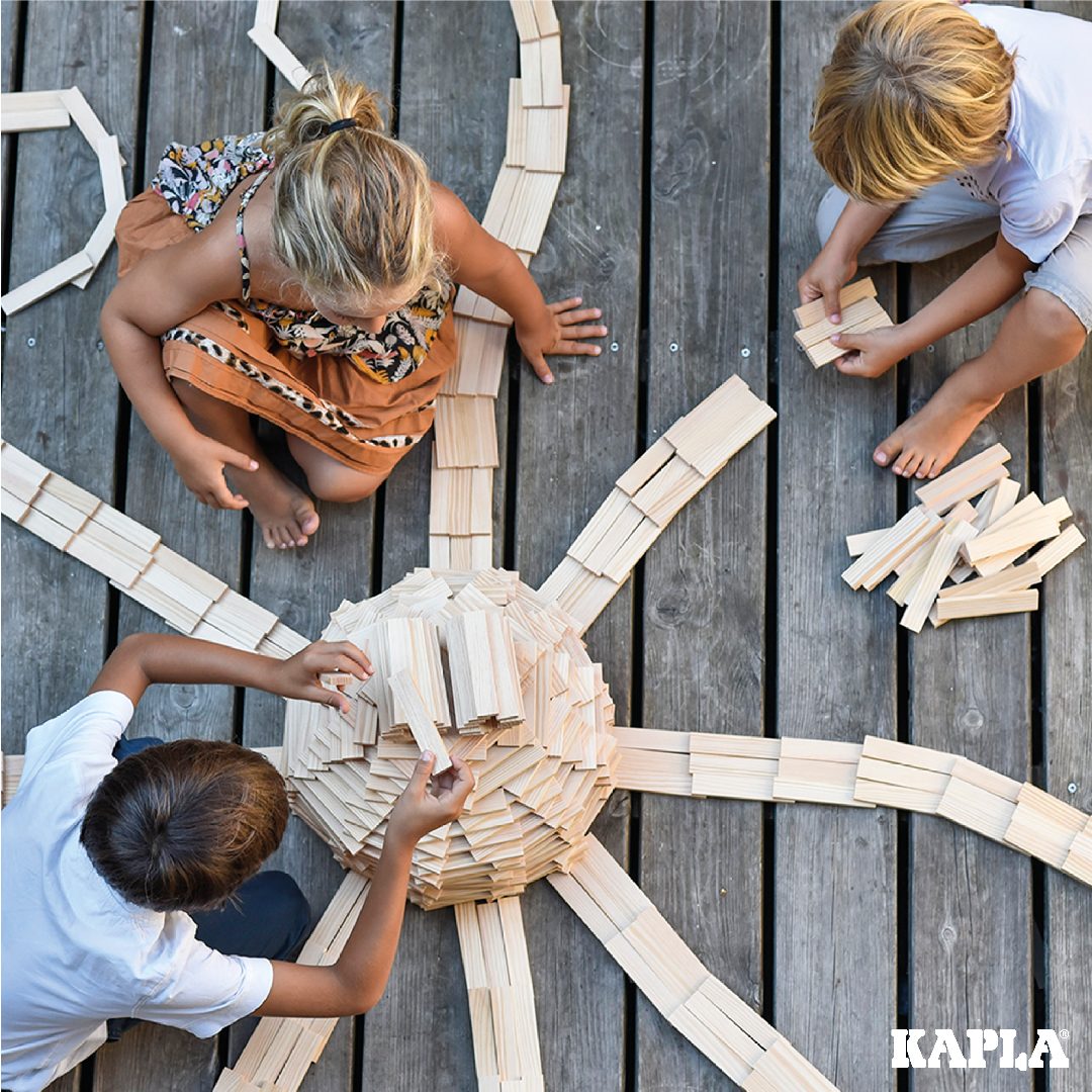 KAPLA® 1000 Stück Box Bausteine Starterbox Pinienholz Steine Holzbausteine Spielbausteine, (1000 St), Naturbelassen