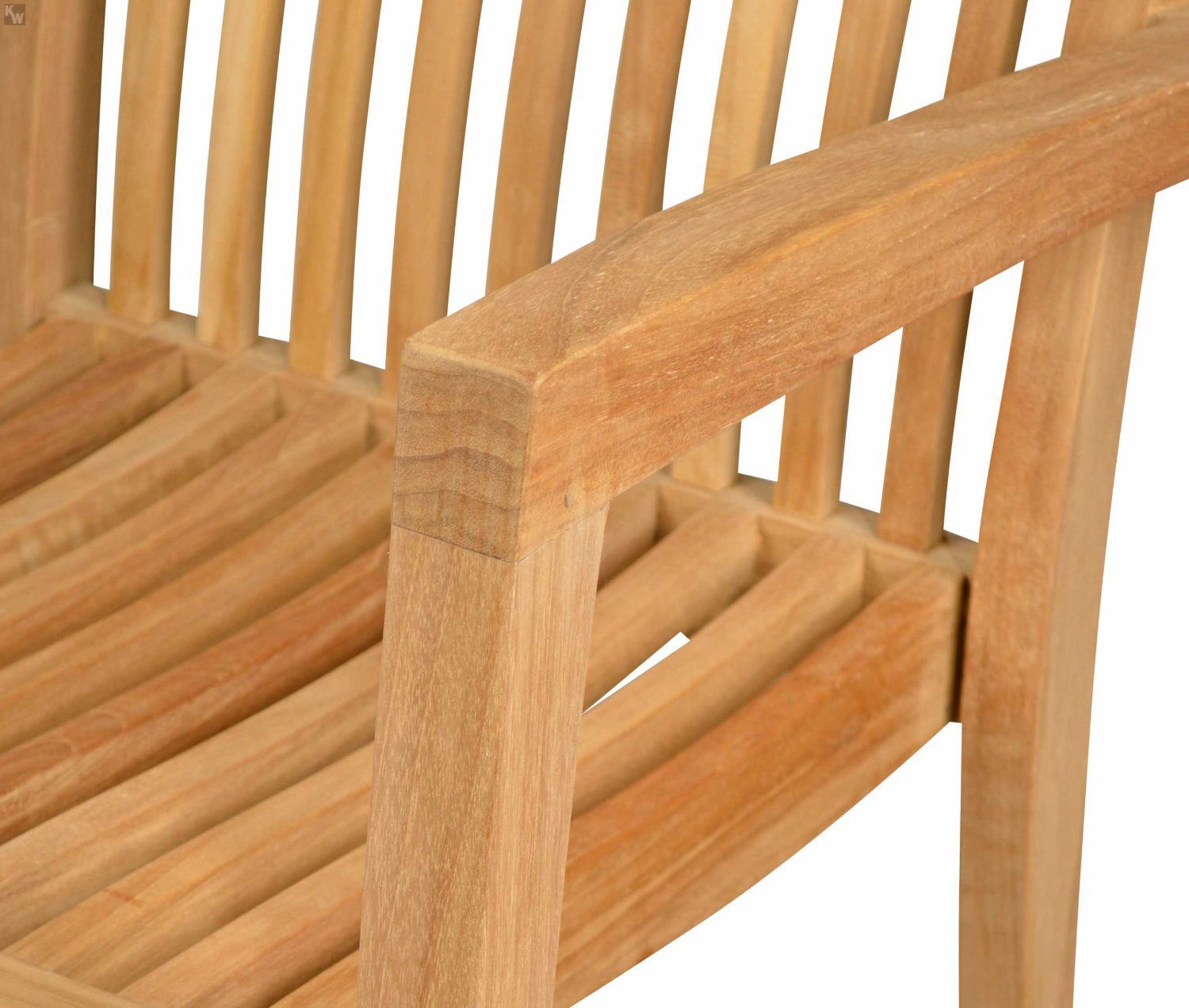 Kai Wiechmann Gartenstuhl Teak Stapelsessel wetterfest, unbehandelt & platzsparend, ergonomisch geformter Teak Gartenstapelstuhl