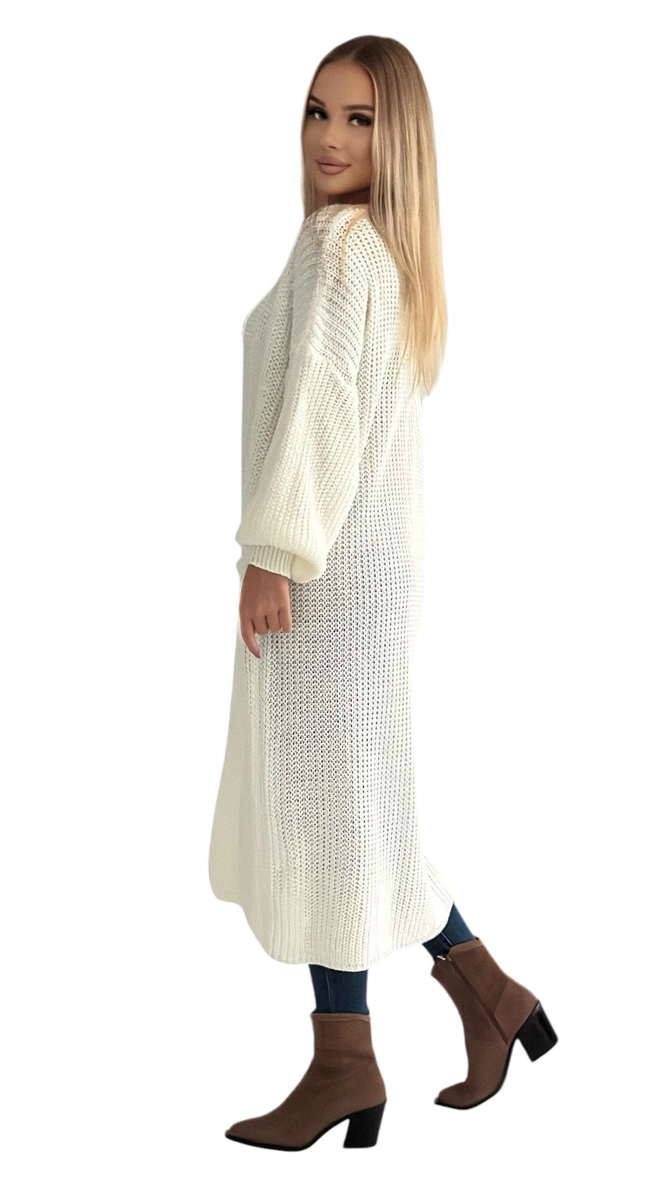 Mississhop Longstrickjacke Cardigan Longstrickjacke extra lange Strickjacke M. 384