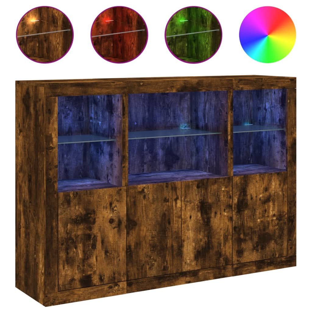 vidaXL Sideboard Sideboards mit LED-Leuchten 3 günstig online kaufen