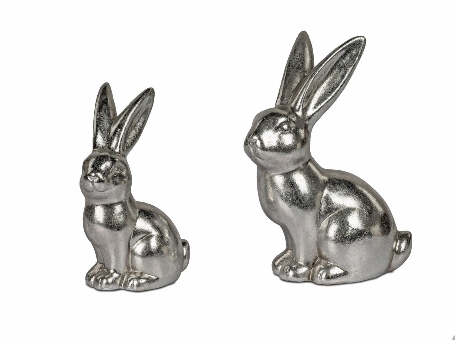 formano Dekofigur Osterzeit, Höhe: 16cm, Farbe: Silber, Motiv: Hase