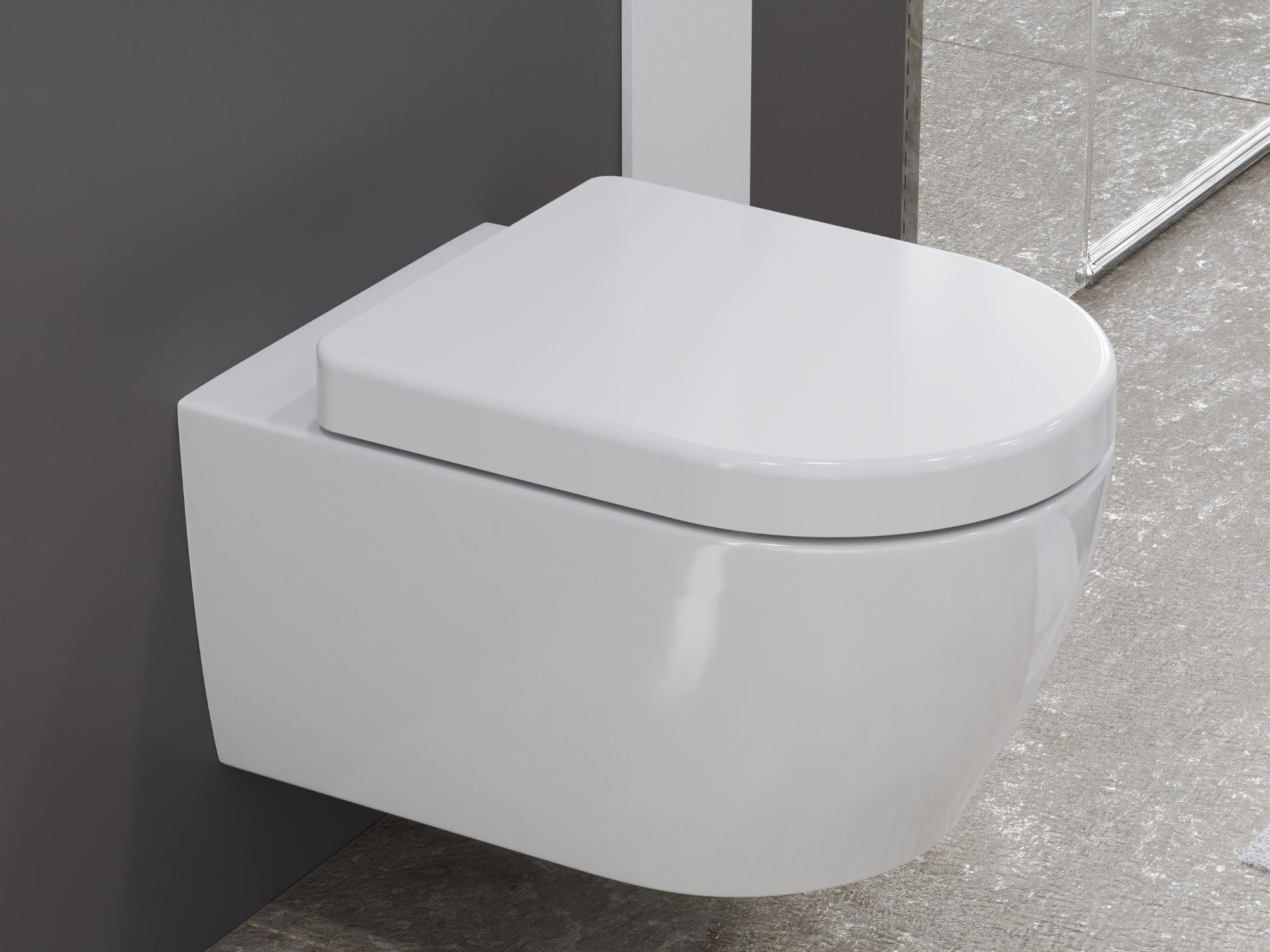 Aqua Bagno Tiefspül-WC Spülrandlose Toilette Wand-WC günstig online kaufen