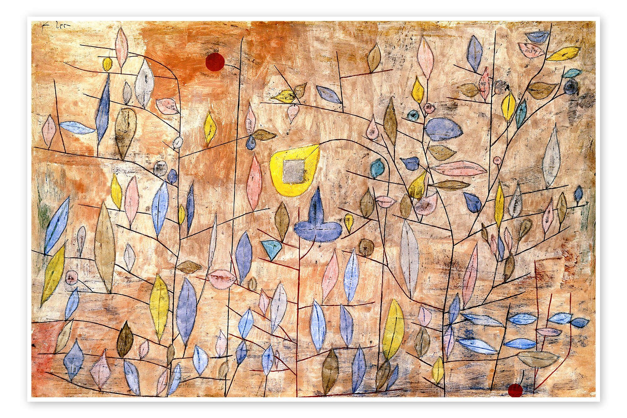 Posterlounge Wandbild Spärlich belaubt, Paul Klee, erhältlich als Poster, Leinwandbild, Wandsticker oder Acrylglasbild