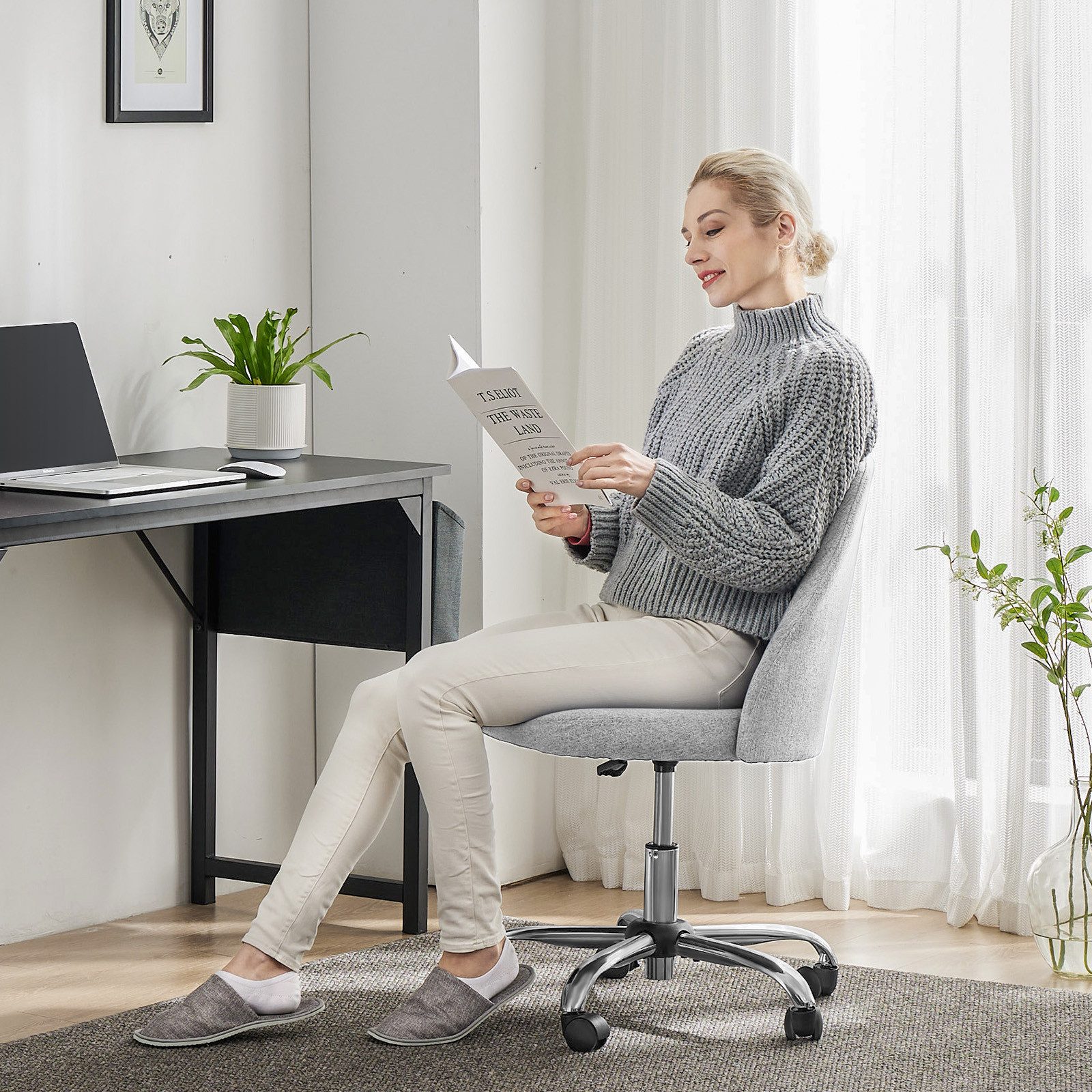 Fanttik Bürostuhl mit Stoff, ohne Armlehnen günstig online kaufen