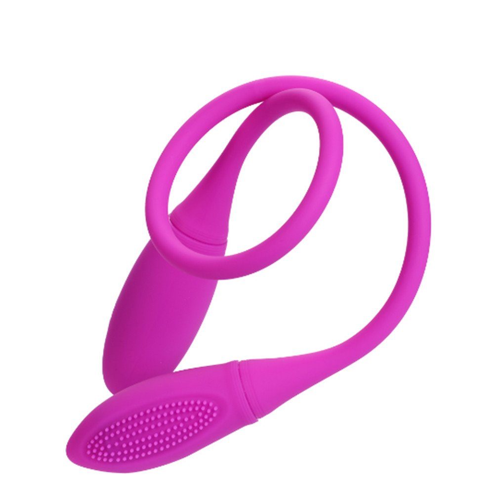 NEZEND Vibro-Ei Stimulator G-punkt Doppelseitiger Dildo Paarvibrator Unisex, 2-tlg) (packung