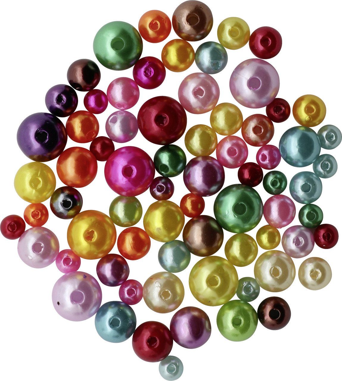 Bastelperlen Glorex Schmuck Perlen 6-12 mm 25 g, glänzend