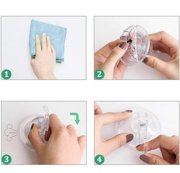Elegear Handtuchhaken Wandhaken, (6-St), Einzigartiges transparentes Design