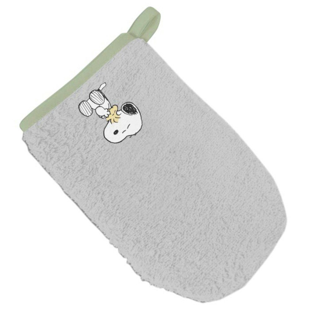 Snoopy Kapuzenhandtuch Snoopy Peanuts Baby Handtuch mit Kapuze und Waschlappen 80x80 cm, bestickt
