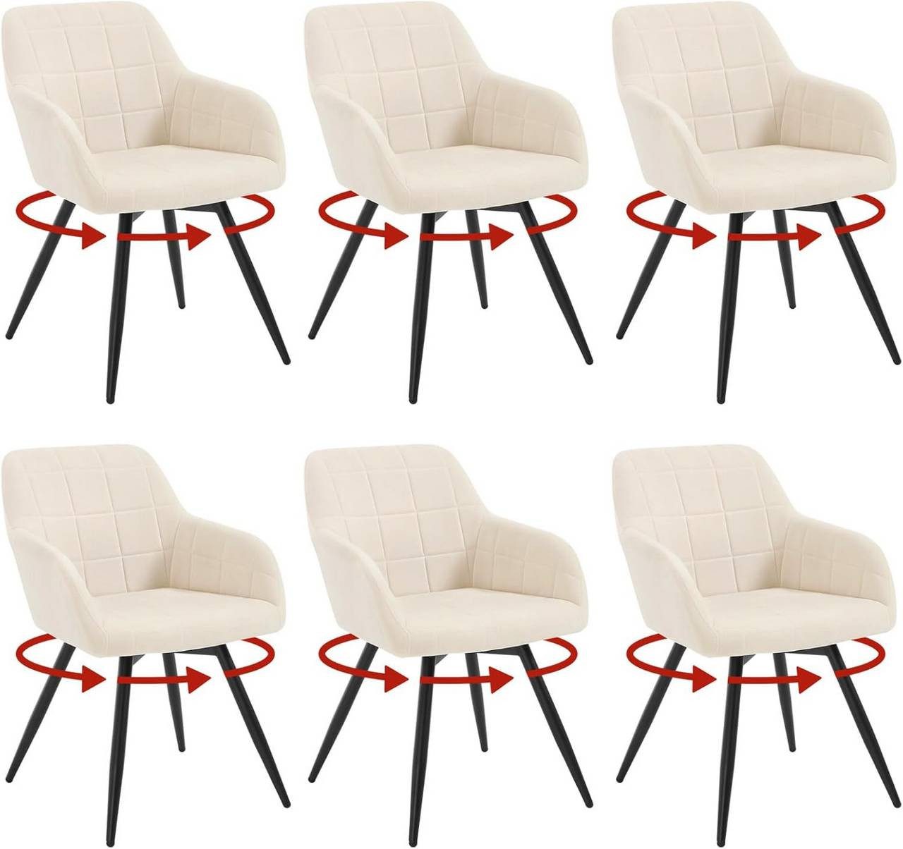 Woltu Esszimmerstuhl (4 St), gepolsterter ergonomischer, günstig online kaufen