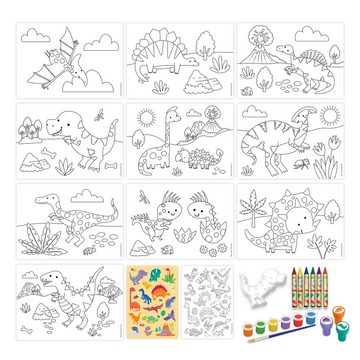 suebidou Kreativset Dinosaurier-Kunst-Aktivitätsset vielseitiges Bastelset für Kinder