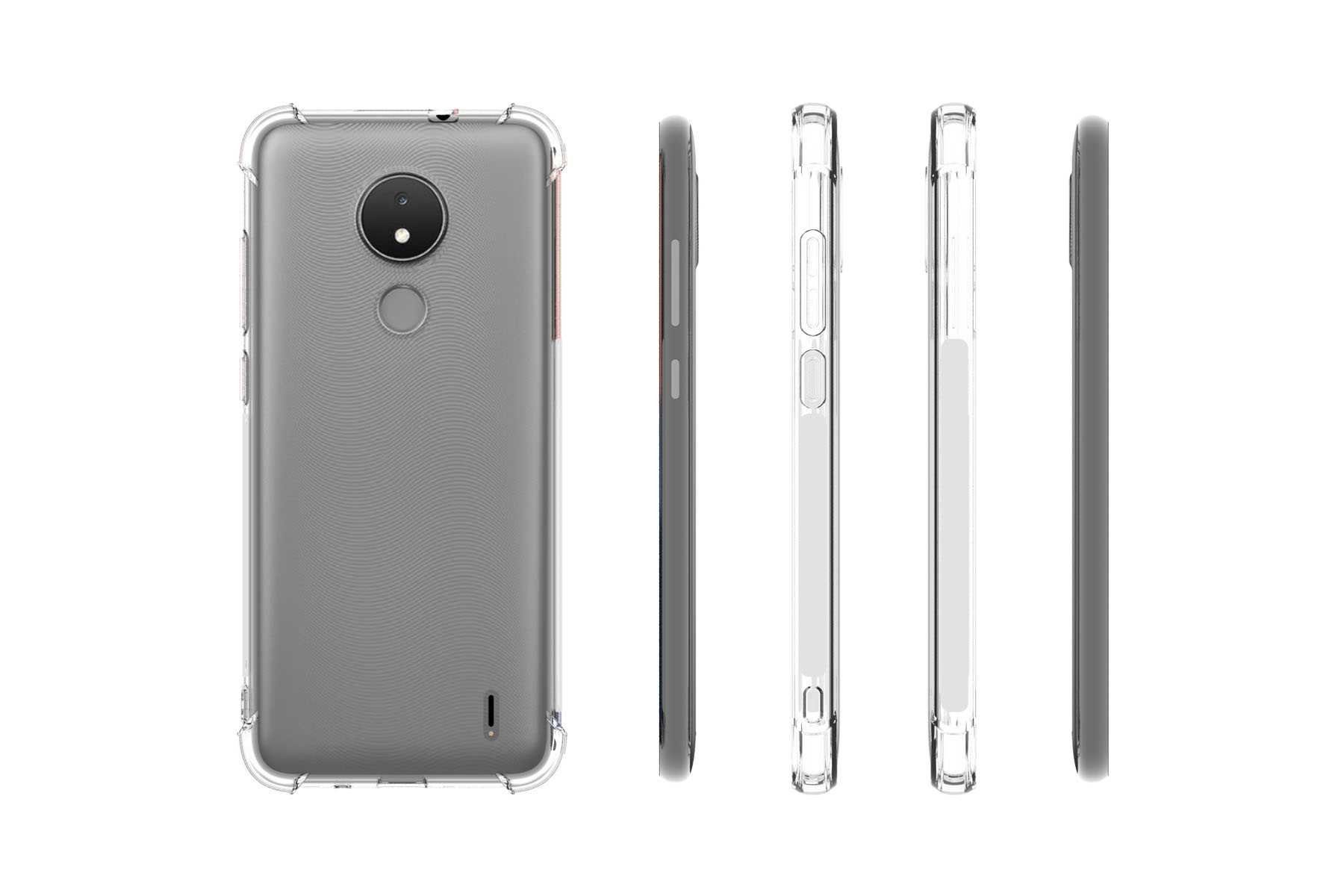 mtb more energy Smartphone-Hülle Clear Armor Case für Nokia C21, Nokia C20, Transparente TPU Schutzhülle Case Backcover mit Anti-Shock Verstärkung