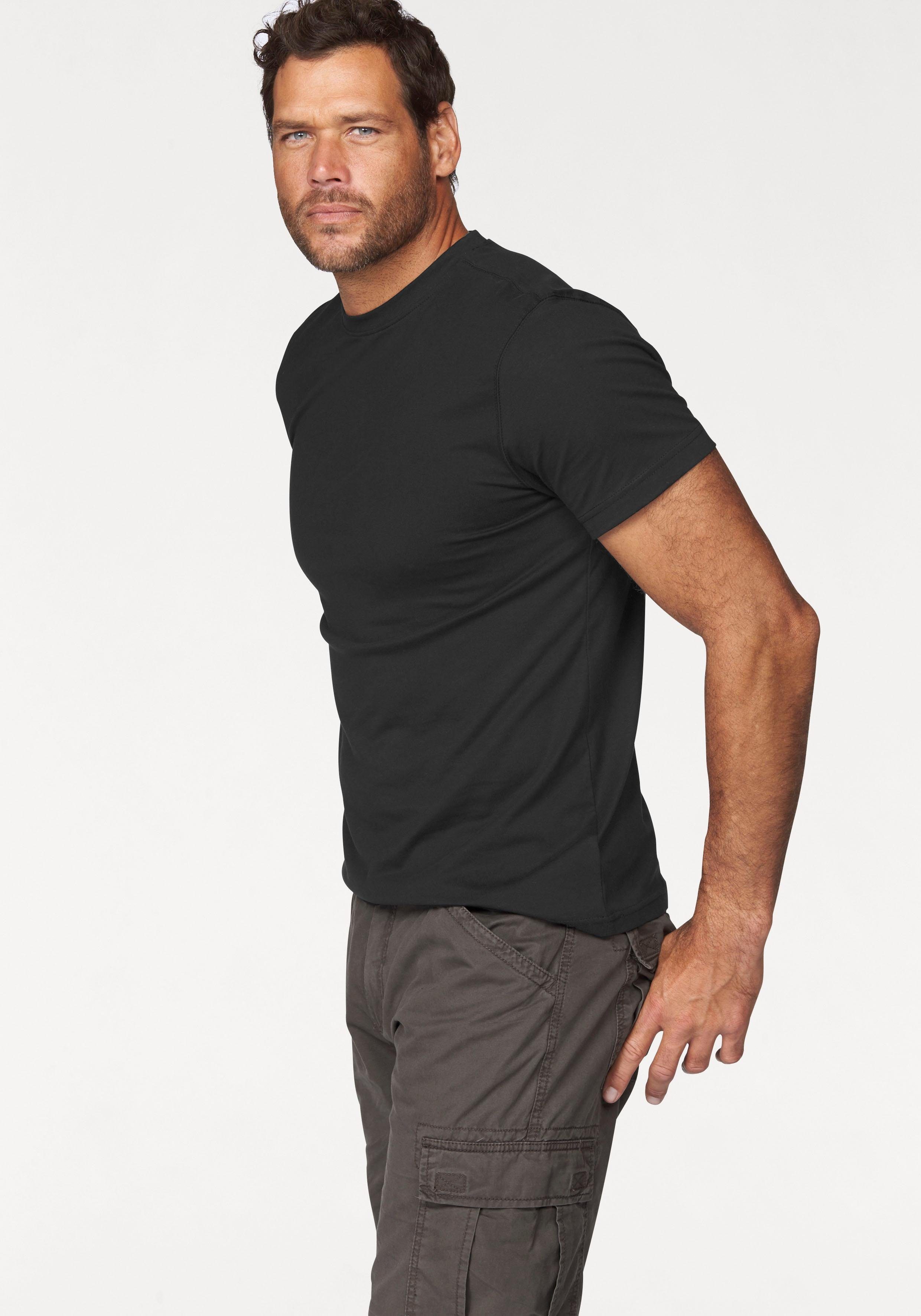 Man's World T-Shirt neue Farben! (3er-Pack) Kurzarm, unifarben, Rundhals, a günstig online kaufen