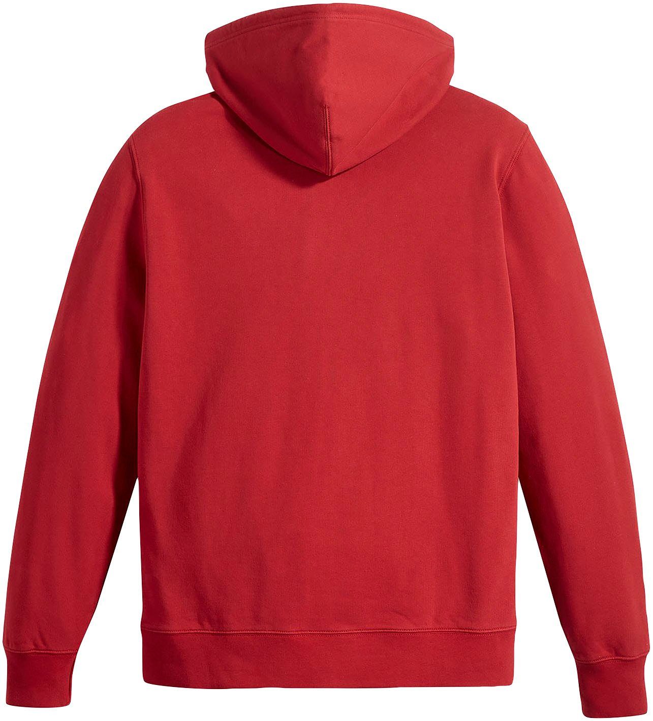 ORIGINAL Kapuzensweatshirt rhythmic red HOODIE NEW mit Batwing-Logo Levi's® kleinem