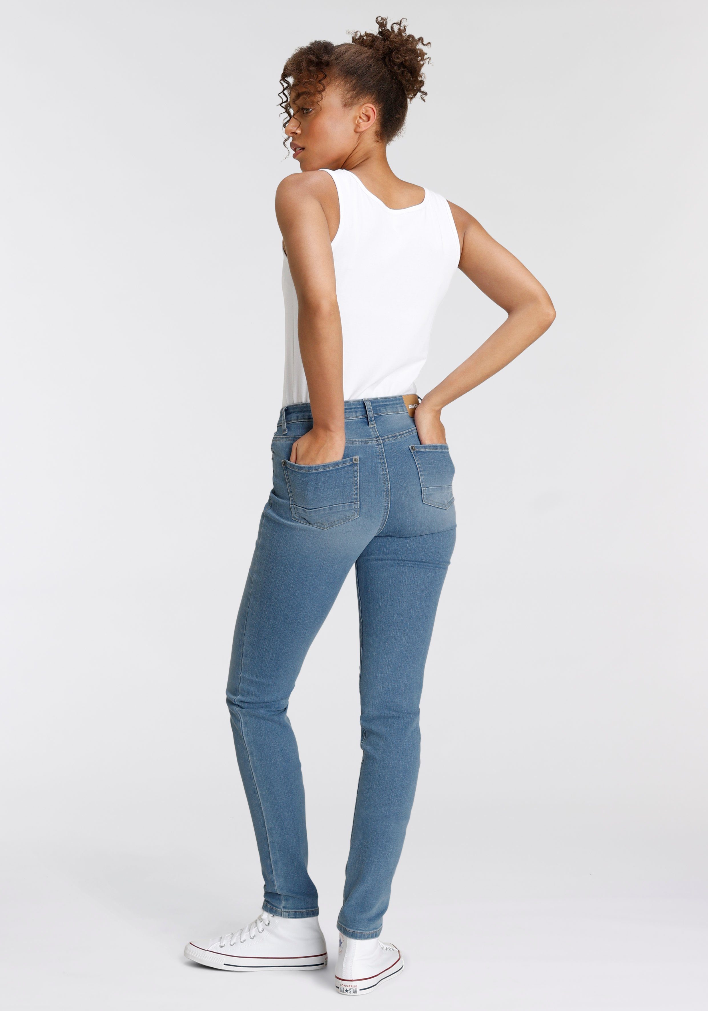 Alife & Kickin High-waist-Jeans Slim-Fit KOLLEKTION NEUE used blue NolaAK