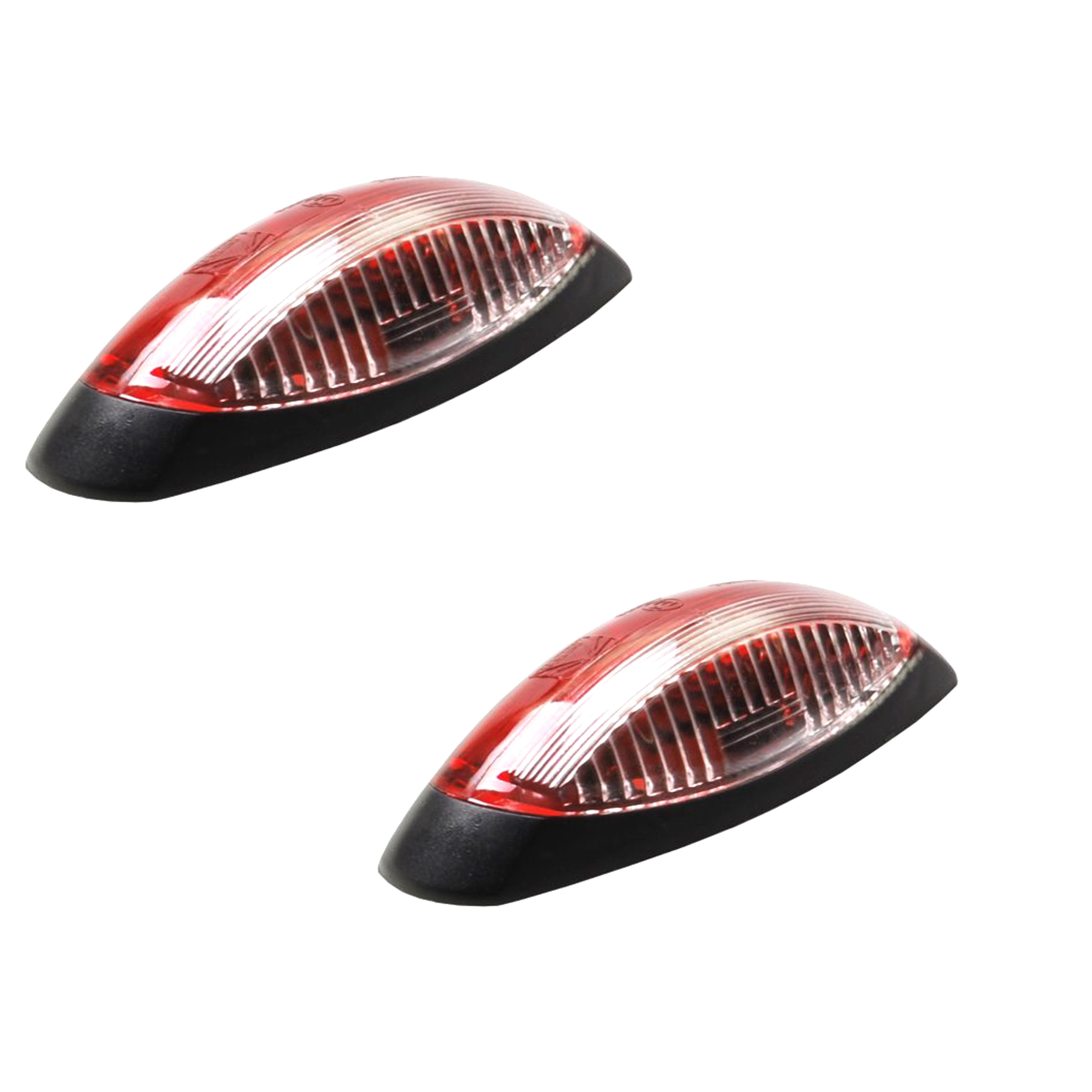 Aspöck Anhänger-Rückleuchte Flexipoint / Weiß - Rot - Oval, Weiß Umrißleuchte Rot Leuchtmittel, ohne Positionsleuchte