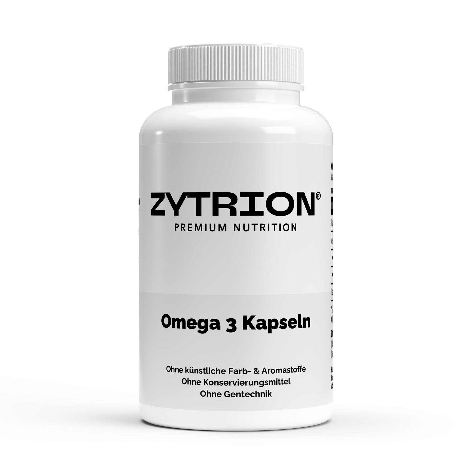 ZYTRION Omega 3 Fischöl, mit EPA DHA & Vitamin E - 120 Stück Kapseln, 120 St., 140 g, Mit Omega-3-Fettsäuren aus Fischöl und Vitamin E