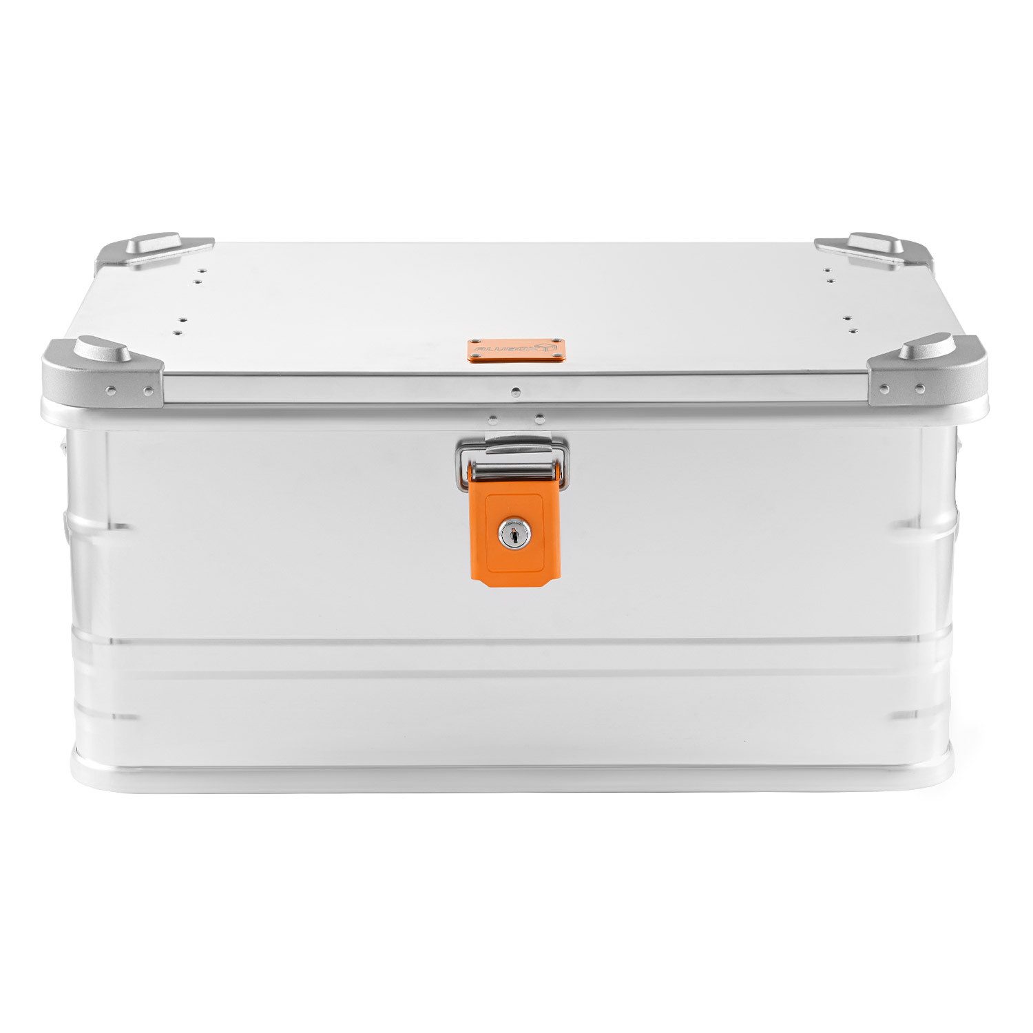 ALUBOX Aufbewahrungsbox Campingküche Campingbox mit Stapelecken (47 Liter), inklusive 2 Schneidbretter