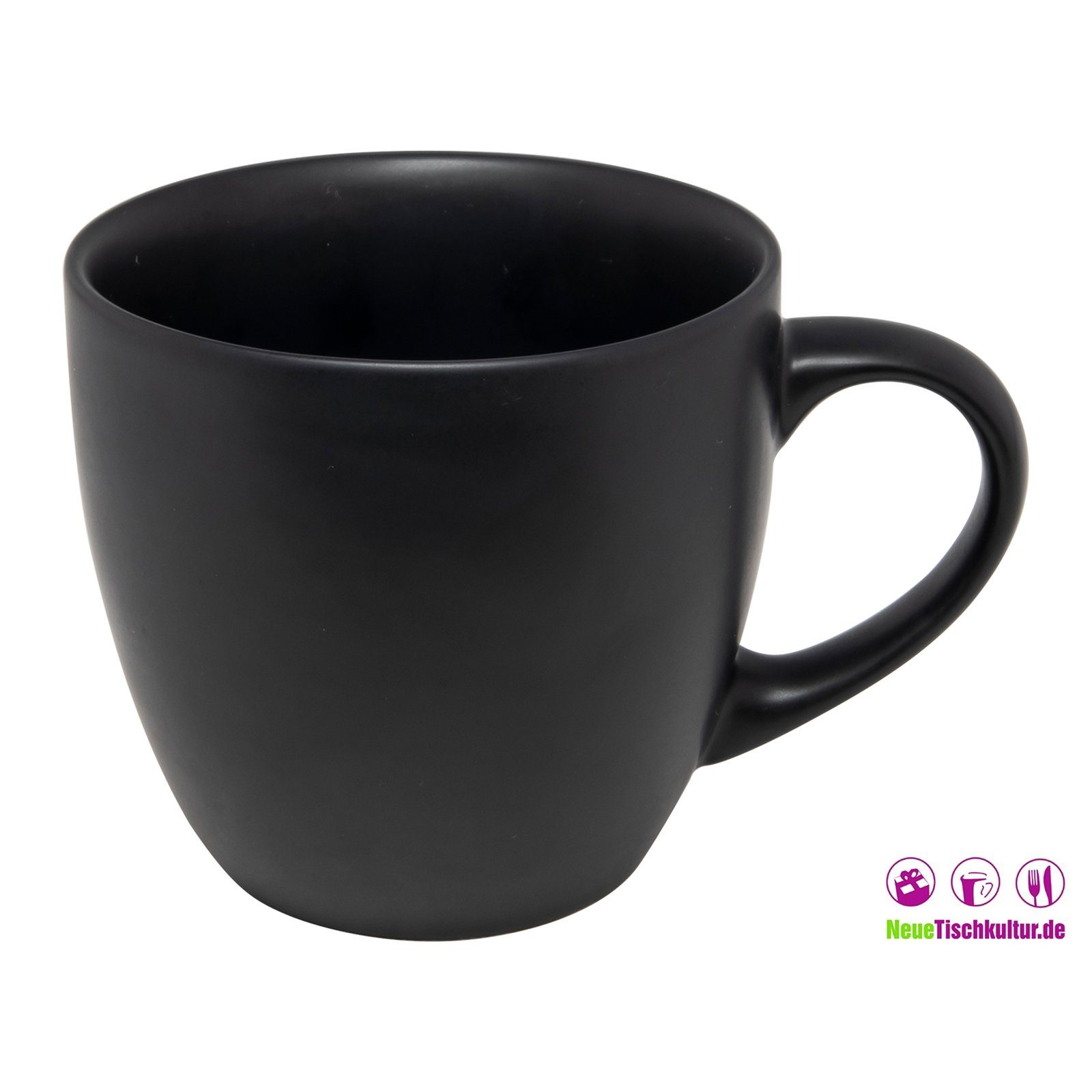 Neuetischkultur Tasse Tasse 4 er Matt, Kaffeetasse Teetasse Set Black Keramik
