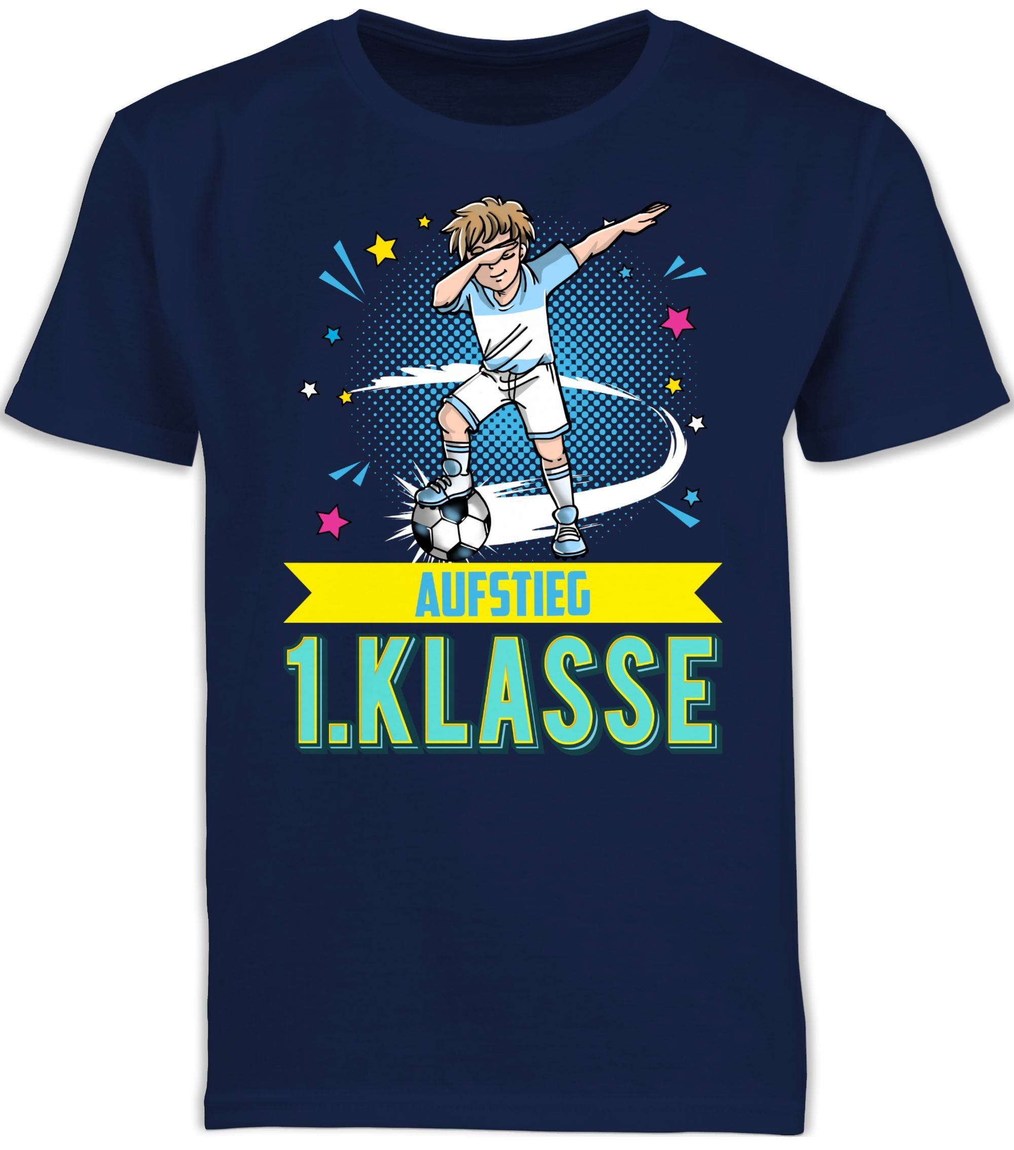 Shirtracer T-Shirt Aufstieg 1. Klasse Junge Dabbing Einschulung Junge Schulanfang Geschenke