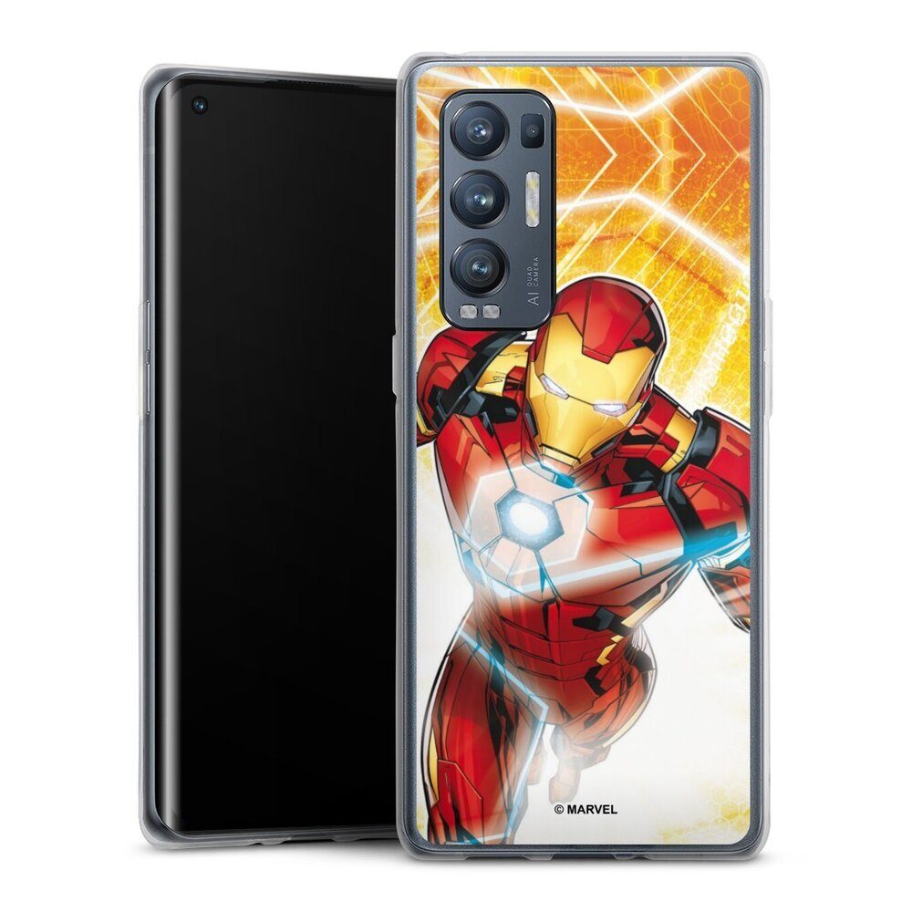DeinDesign Handyhülle Iron Man on Fire, Oppo Find X3 Neo Silikon Hülle Bumper Case Handy Schutzhülle