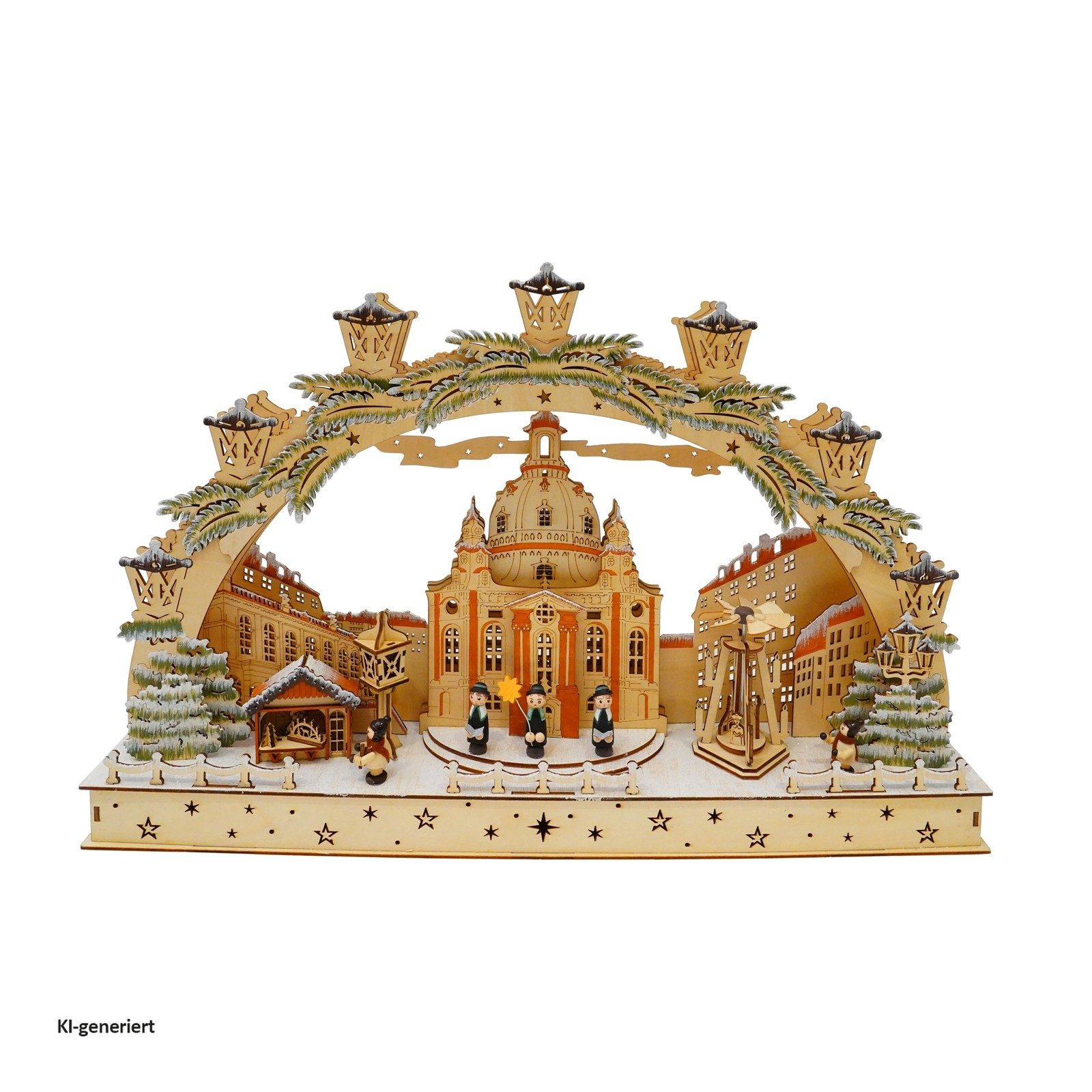 HTI-Living Schwibbogen LED Schwibbogen Dresden Sternsinger (1-tlg), Lichterbogen Weihnachtsdeko batteriebetrieben
