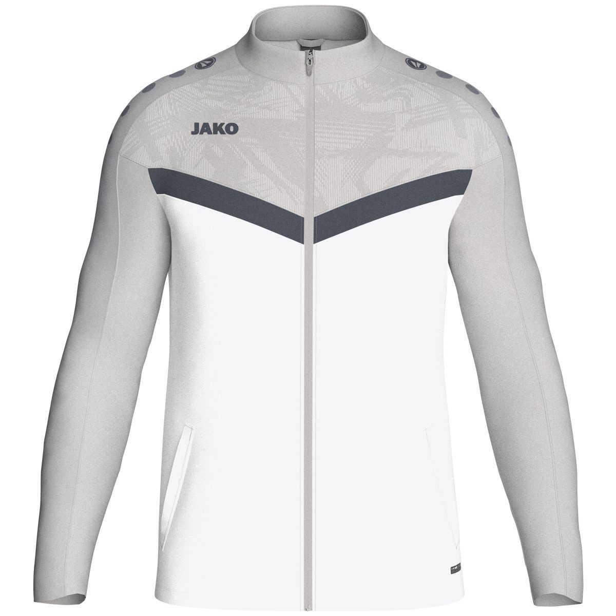 Jako Trainingsanzug Polyesterjacke Iconic weiß/soft grey/anthra light