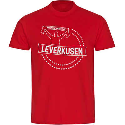 multifanshop T-Shirt Herren Leverkusen - Meine Fankurve - Männer