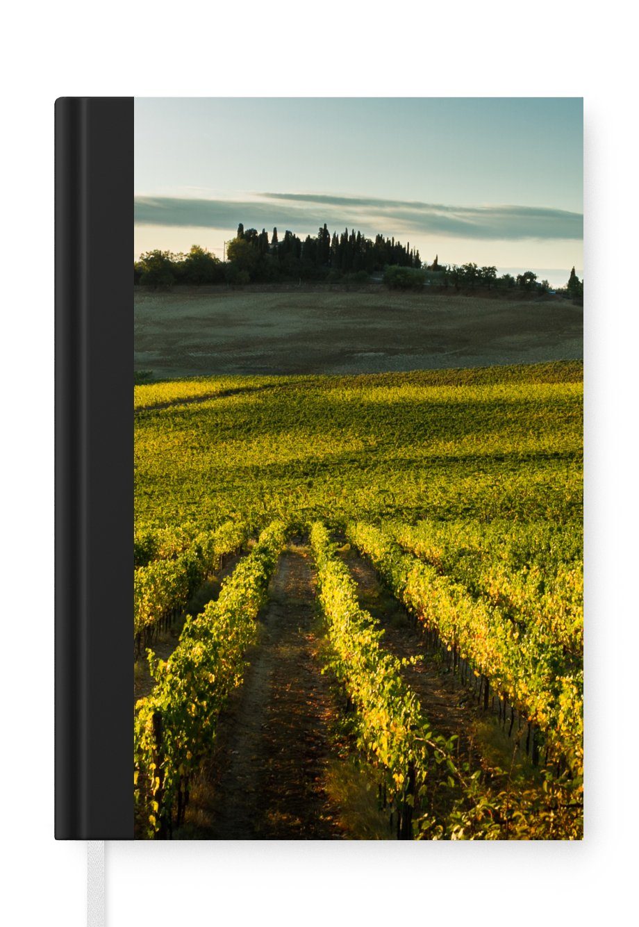MuchoWow Merkzettel, Haushaltsbuch Wein, Notizheft, 98 A5, Toskana Landschaft - Tagebuch, Notizbuch Seiten, Journal, -