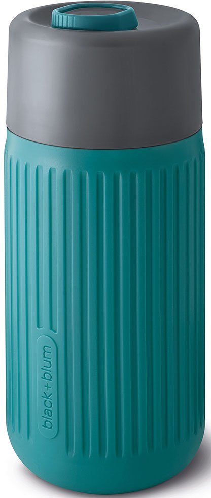 black+blum Coffee-to-go-Becher To-Go B, Glas, Kunststoff, purer Kaffeegenuss, 340 ml blau | Thermobecher