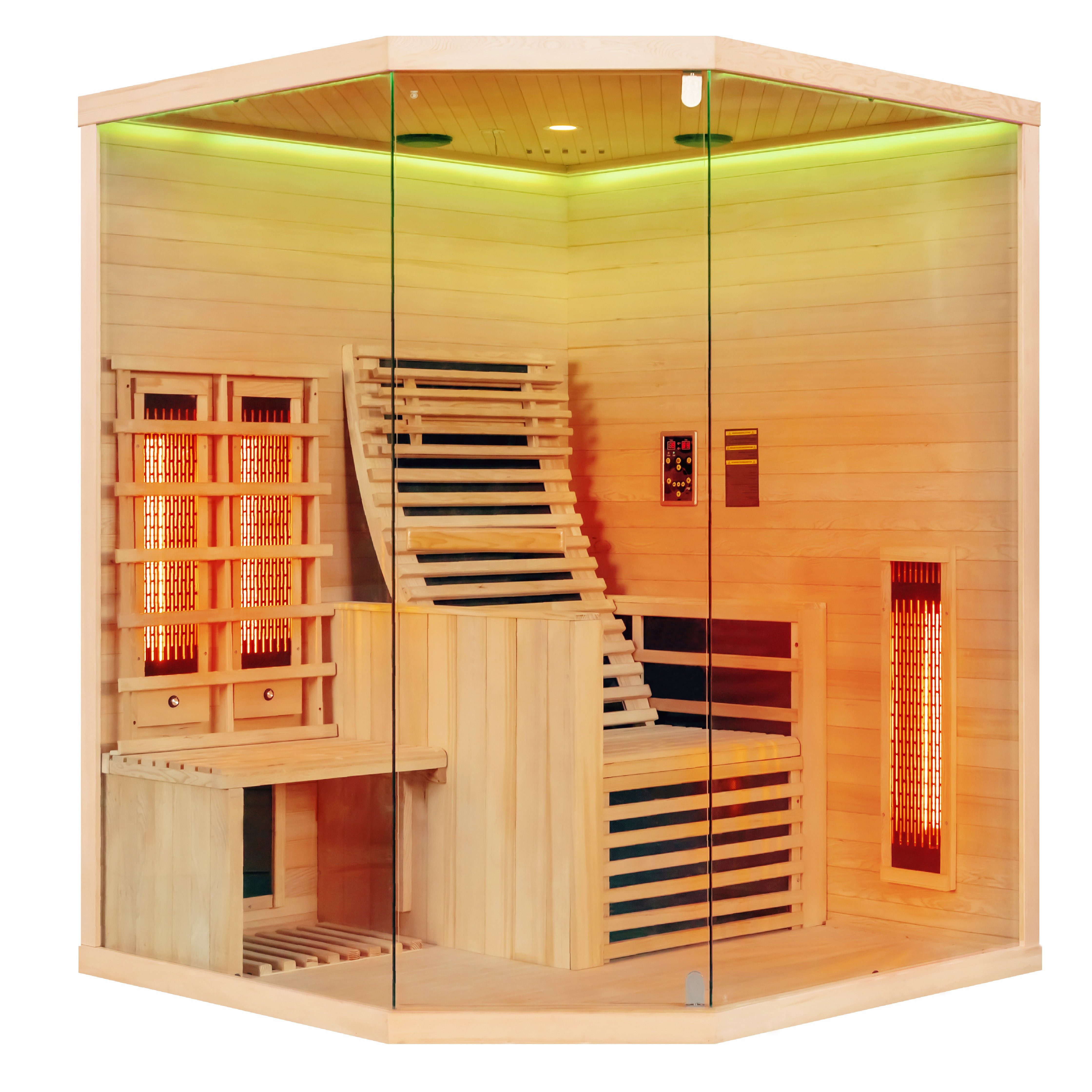 Sanotechnik Infrarotkabine »CARBON 3«, BxTxH: 150 x 150 x 195 cm, geeignet für 2 Personen, Hemlock