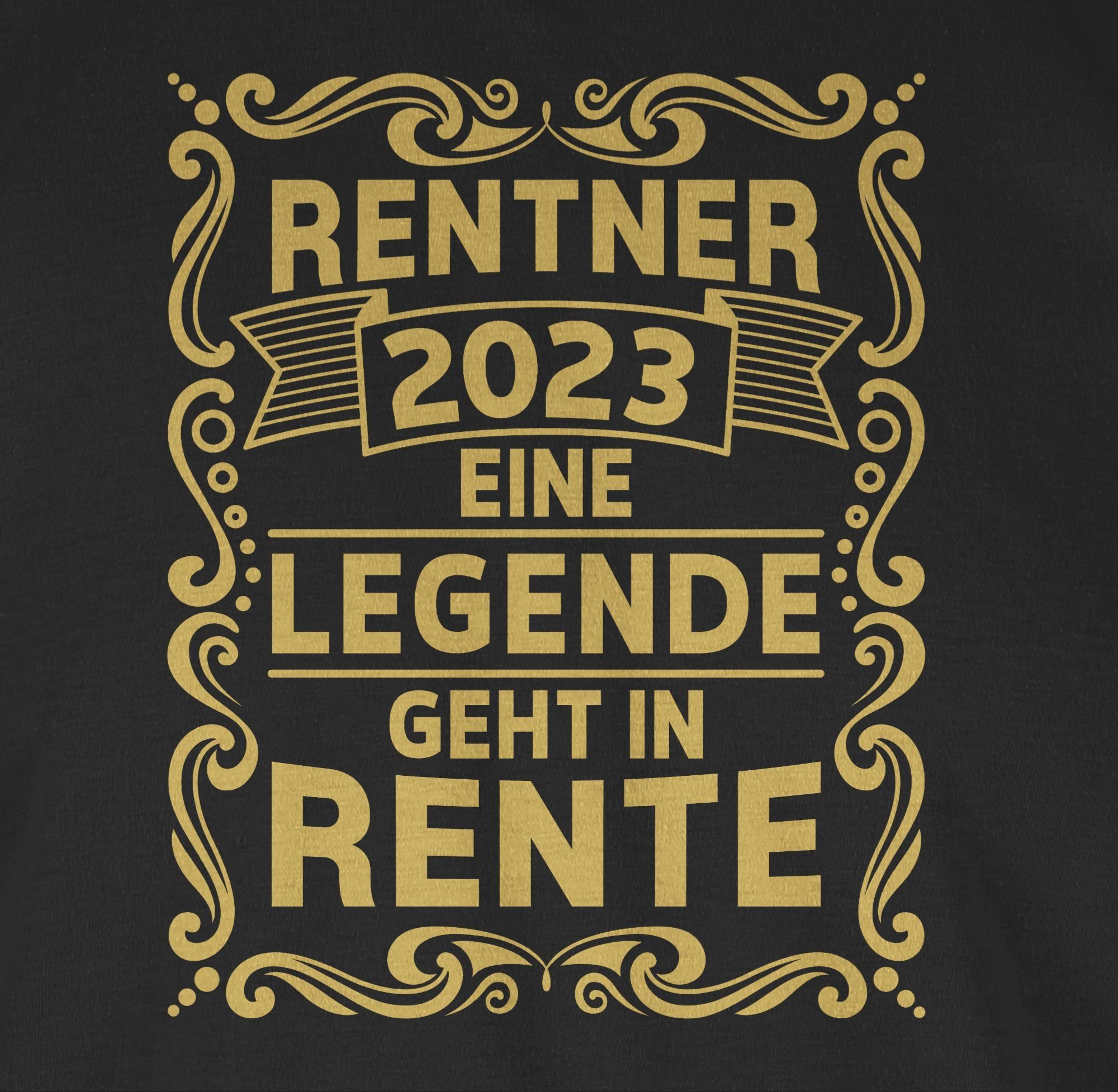 in Schwarz geht Shirtracer Eine 01 Geschenk Legende T-Shirt Rente Rentner Rentner 2023