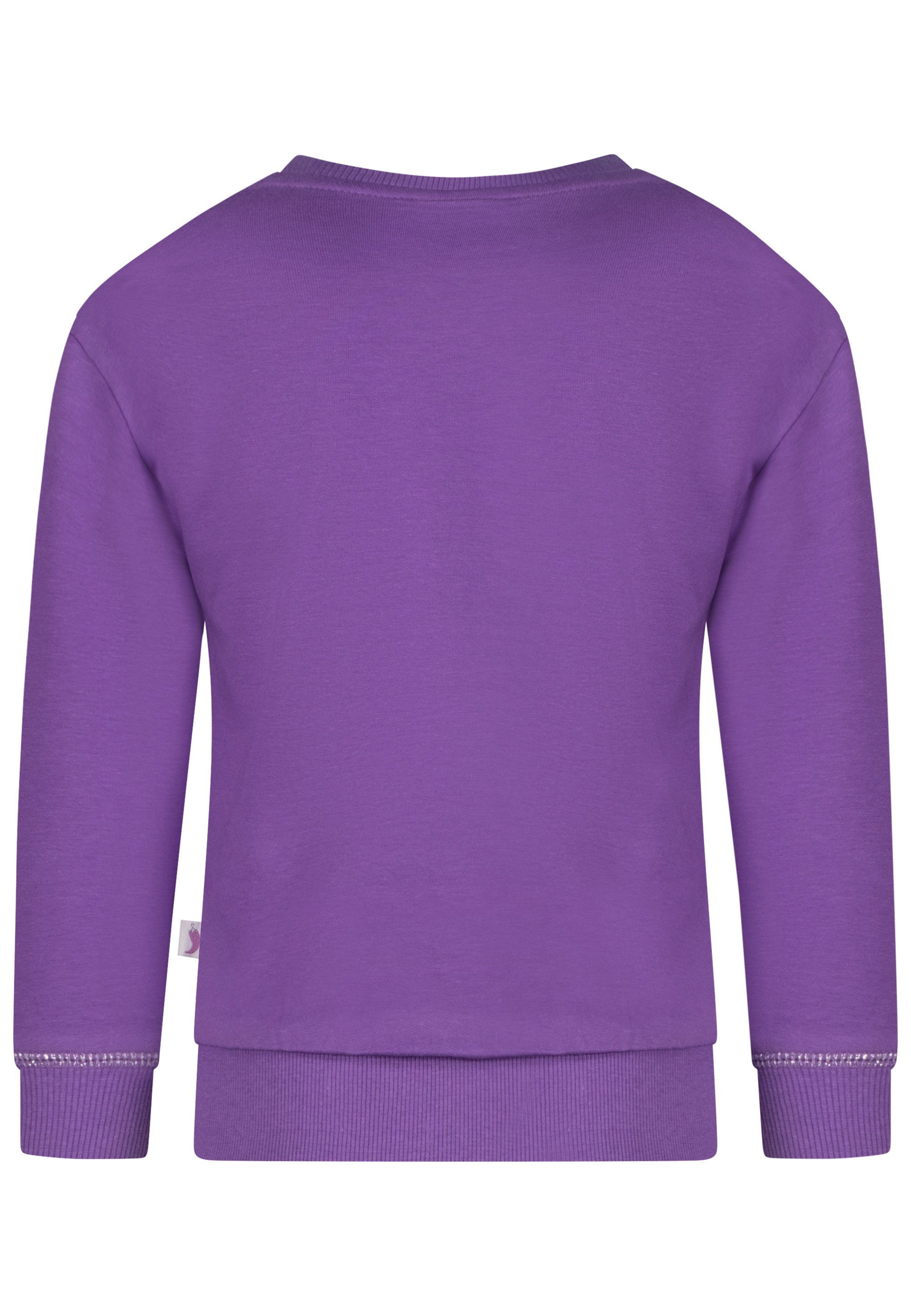 SS 1-tlg) (1, violett Girls SALT Hood AND Coll. PrintStuds PEPPER Sweater