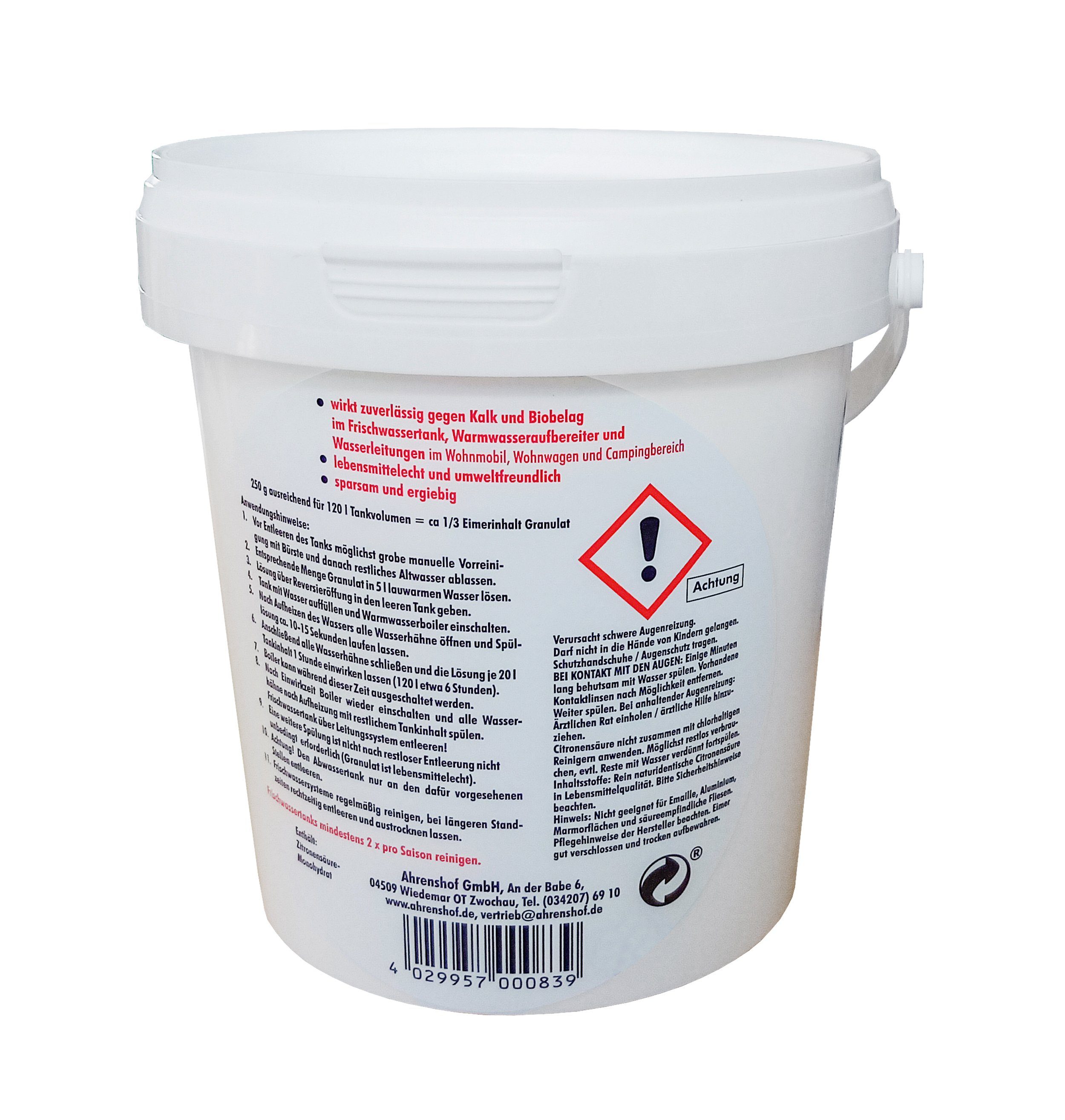 KARIPOL FRISCHWASSERTANK REINIGER 650g Granulat Frischwassertankreiniger 39 Campingtoilettenreiniger (Wassertank Frischwasser Wassertankreiniger Wohnmobile Wohnwagen Boote)
