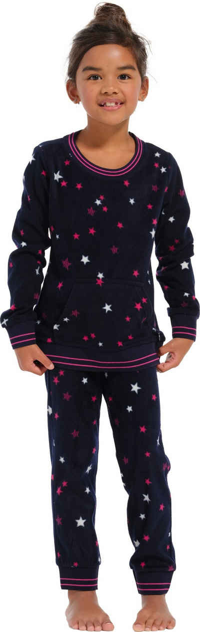 Rebelle Schlafanzug Mädchen Fleece Pyjama (2 tlg) Sterne allover
