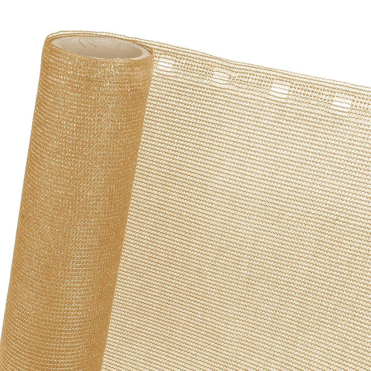 HaGa Schutznetz ZAUNBLENDE 85 % 1,5m Breite (Meterware) beige, (Gewebegewicht ca. 150 g/m², 85% Schattierwirkung, Hohe), Sichtschutznetz, Abdecknetz, Multifunktionelles UV-stabilisiertes