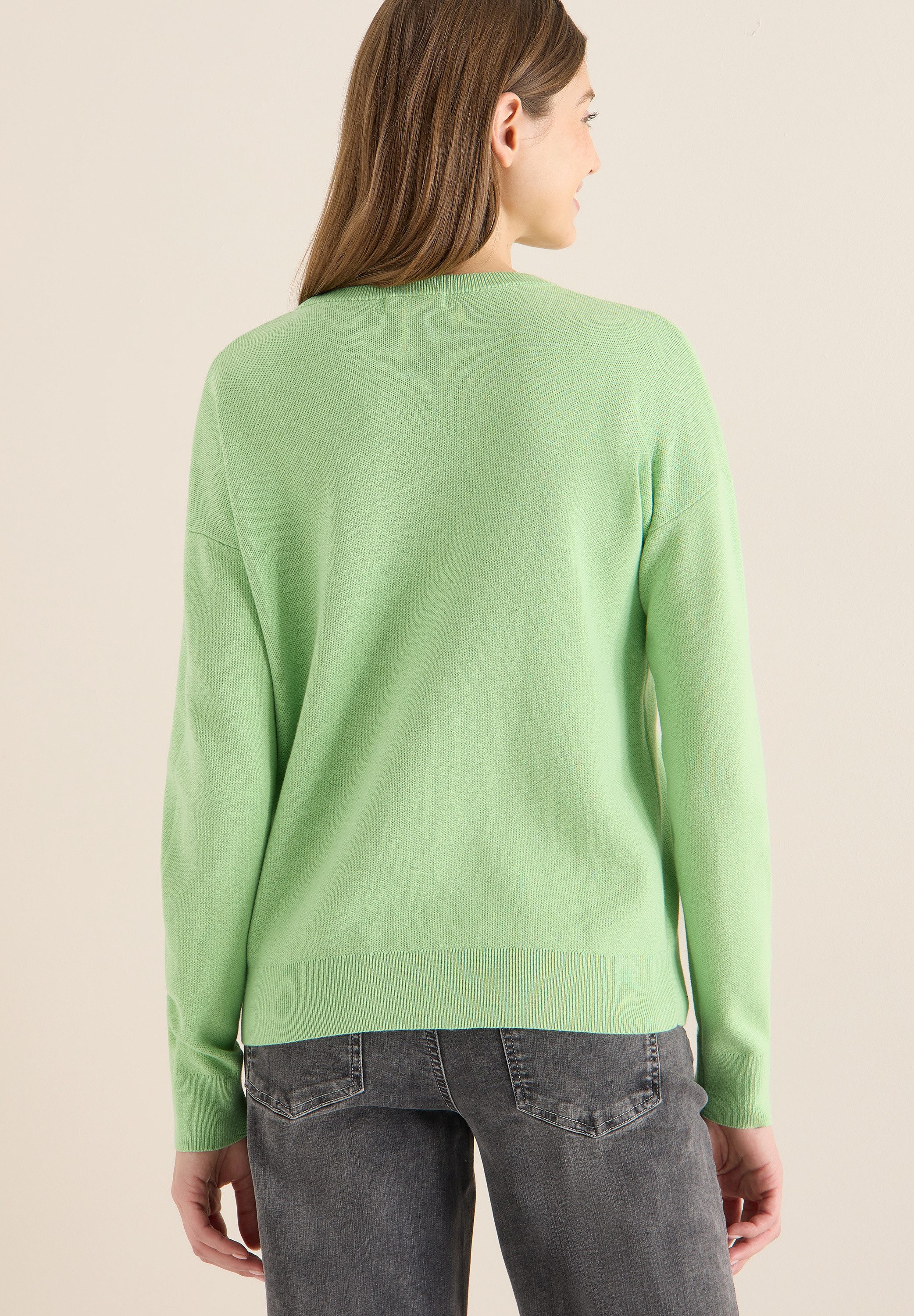 CECIL Strickpullover Sweatshirt mit Rundhals