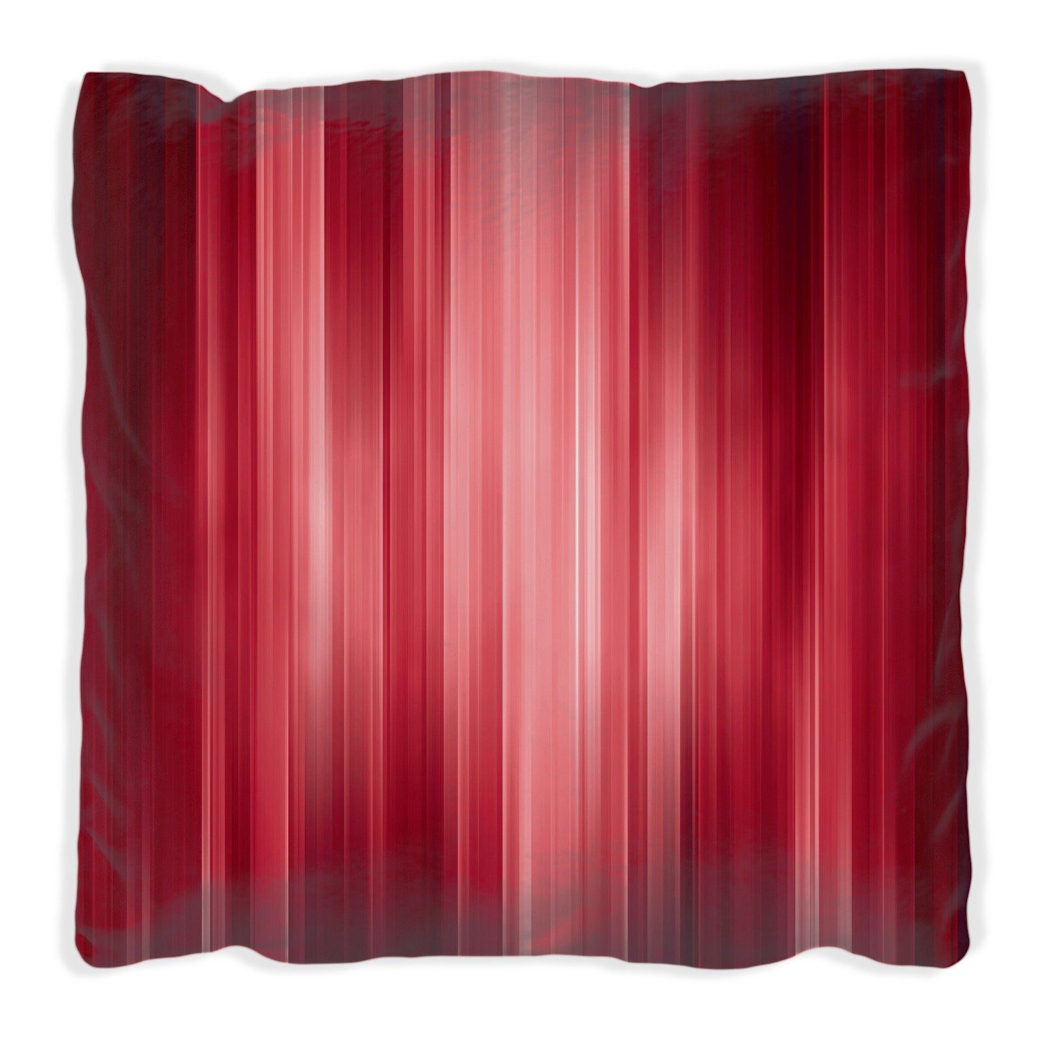 Abstraktes Streifenmuster, handgenäht Rot gestreift - schwarz und Dekokissen Wallario