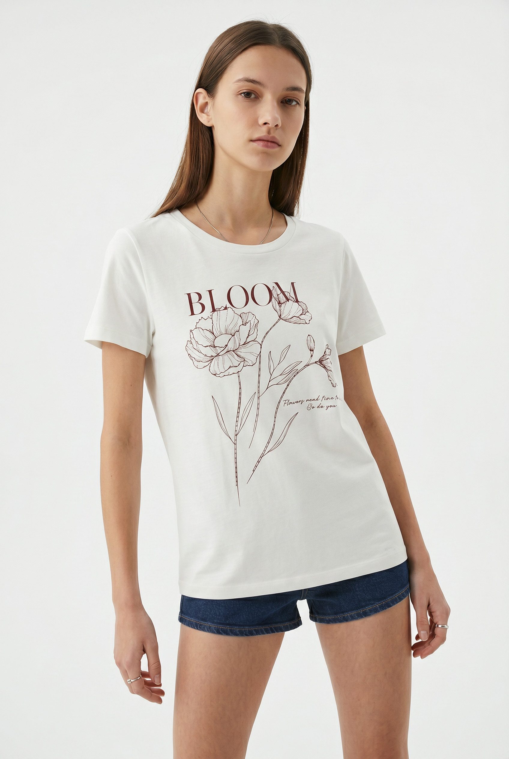 Vero Moda Kurzarmshirt VMJILIADA S/S T-SHIRT JRS BTQ Baumwolle