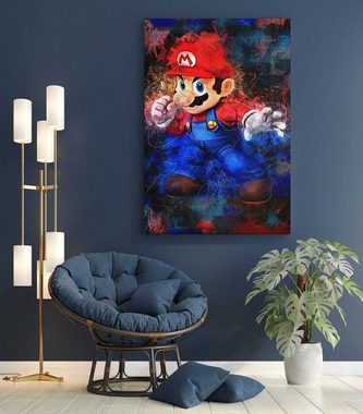 Mister-Kreativ Wandbild Battle Ready Mario - Premium Wandbild, Viele Größen + Materialien, Poster + Leinwand + Acrylglas