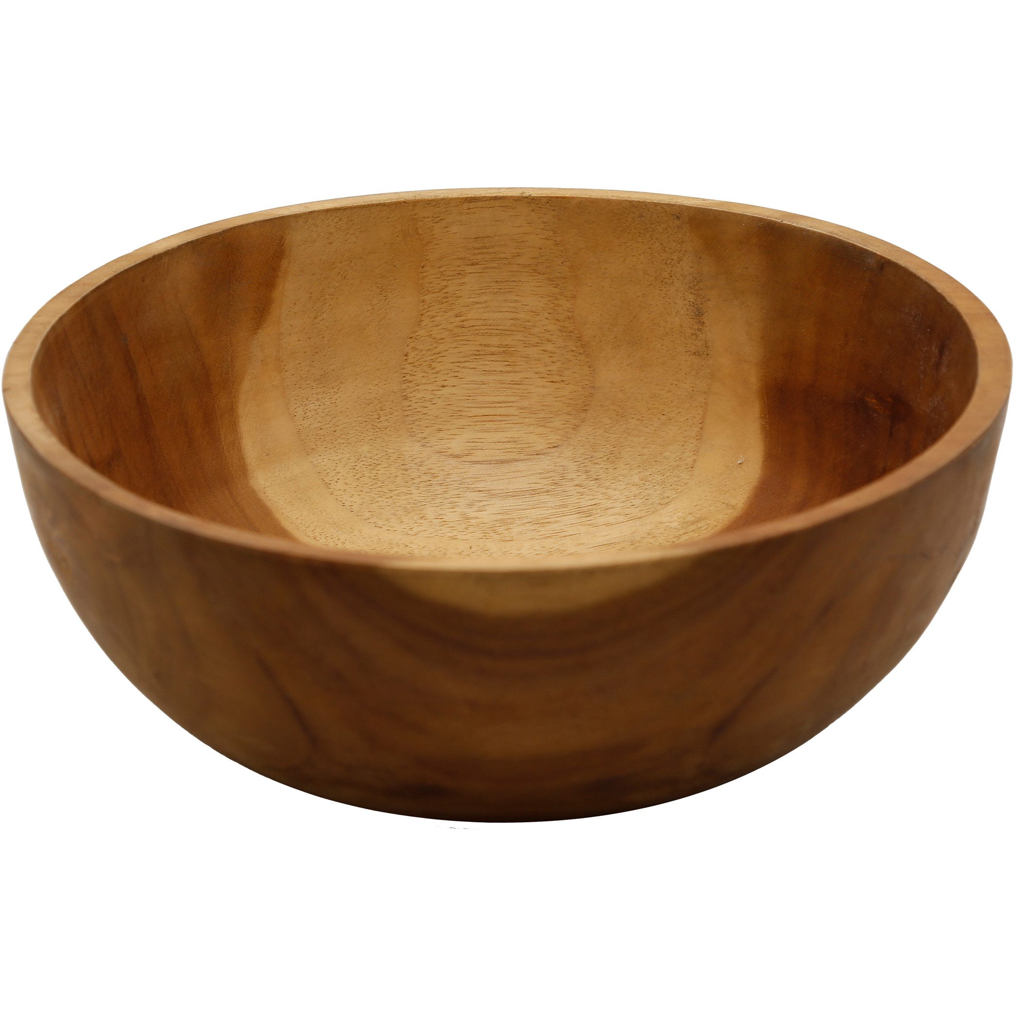 Casa Moro Servierschale Holzschale Holz 25 cm Teak Dekoschale Brotkorb Schale, 100 % Teakholz, aus einem Teakstammring - ganz ohne Leim oder Furnier
