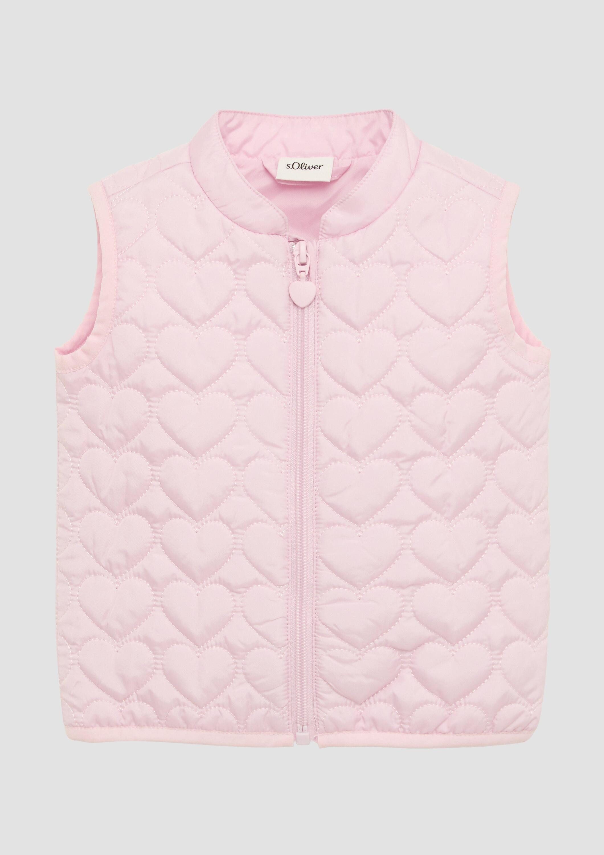 s.Oliver Outdoorjacke Outdoor-Weste Steppweste mit Stehkragen und Herzchen- günstig online kaufen